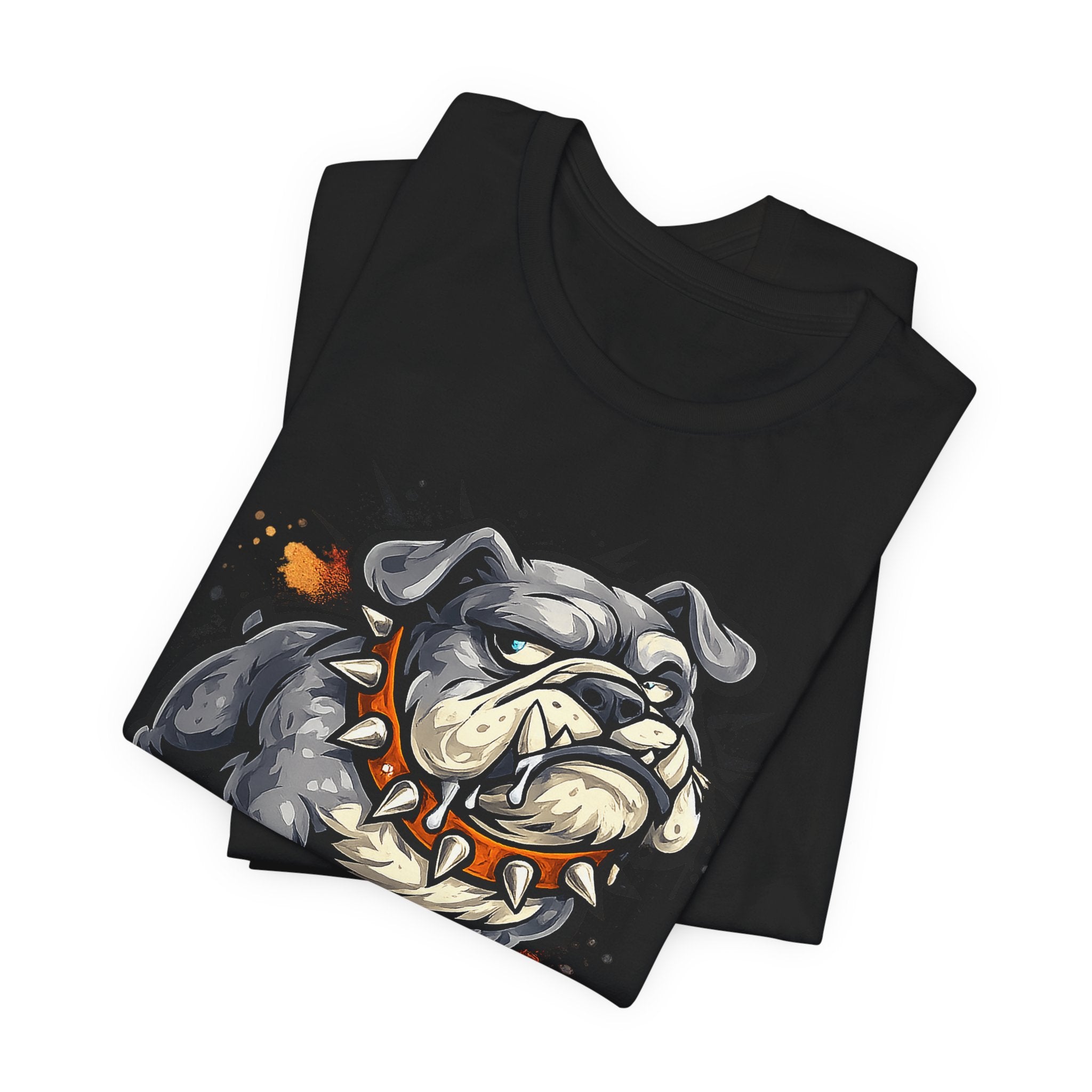 Bulldog Illustration Tee | Tough Cartoon Bulldog Graphic T-Shirt, Fierce Dog Art Unisex Gift