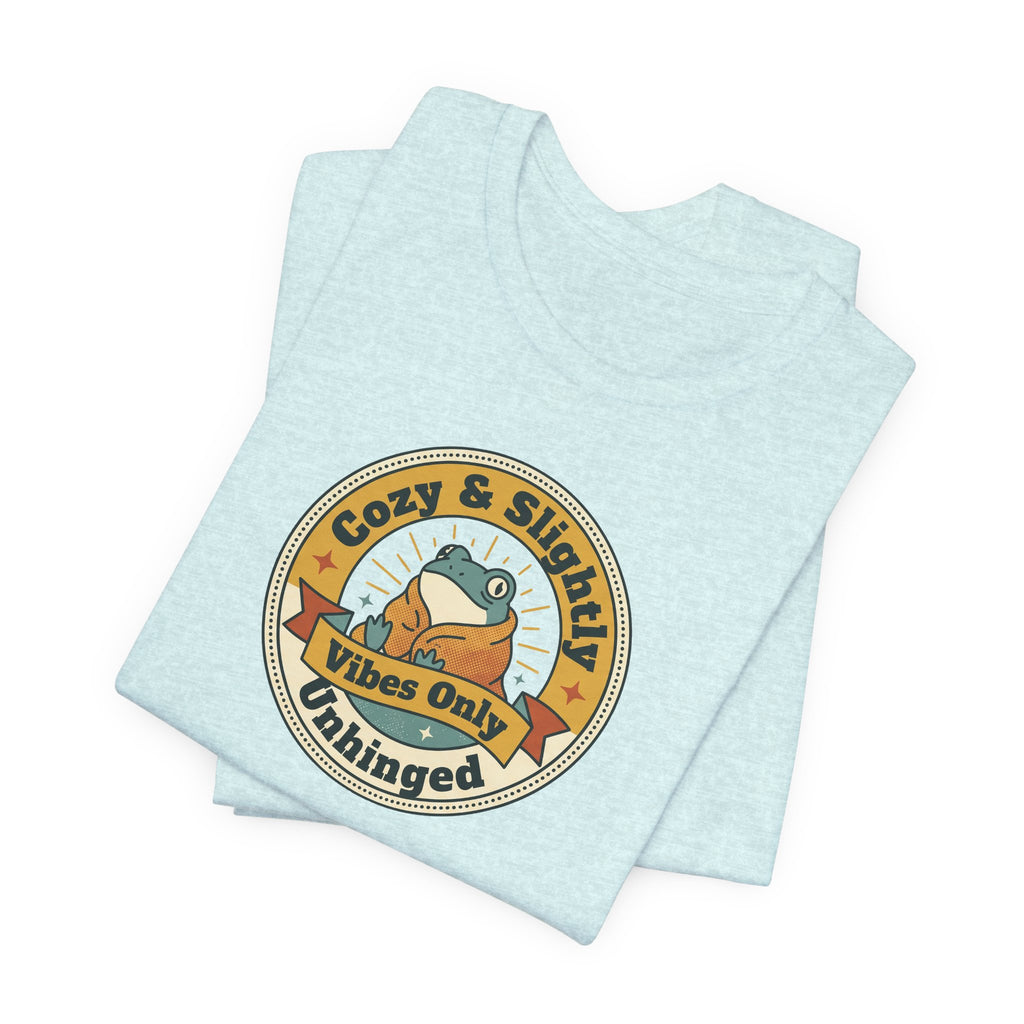 Cozy & Slightly Unhinged Vibes Only T-Shirt | Retro Sloth Graphic Tee