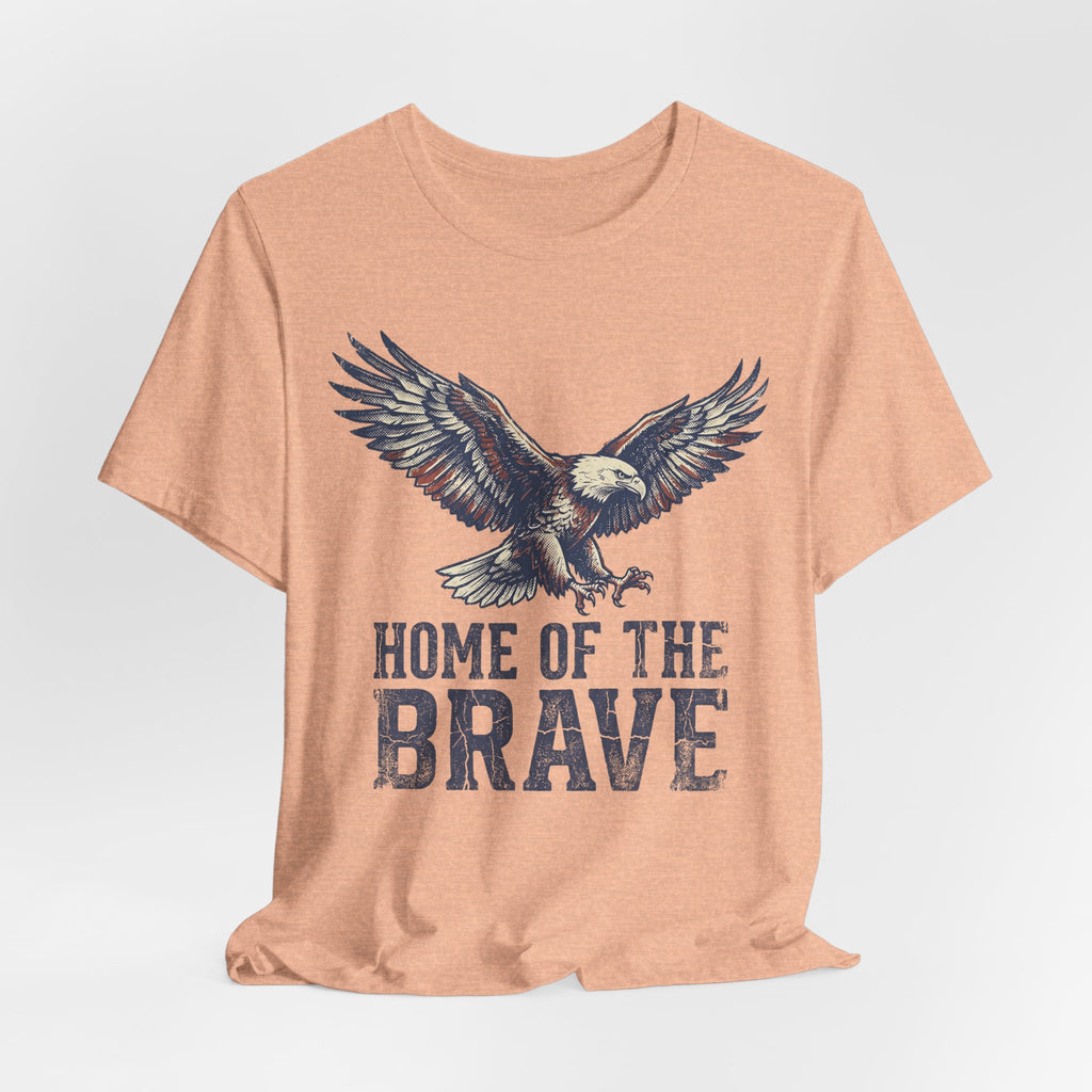 Home of the Brave Bald Eagle T-Shirt — Patriotic Americana Graphic Tee