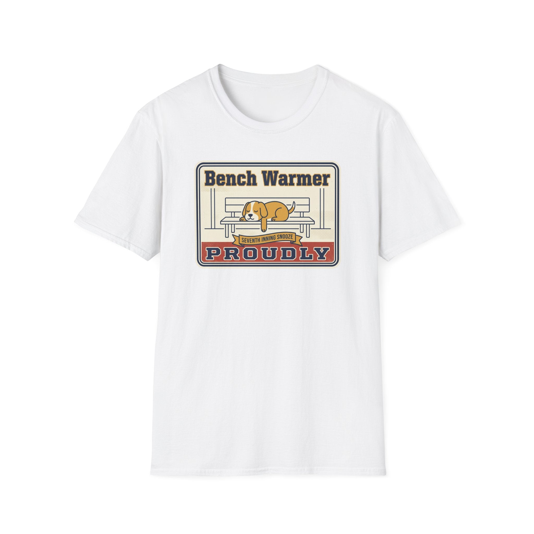Funny Lazy Dog T-Shirt | Bench Warmer Sarcastic Humor Tee