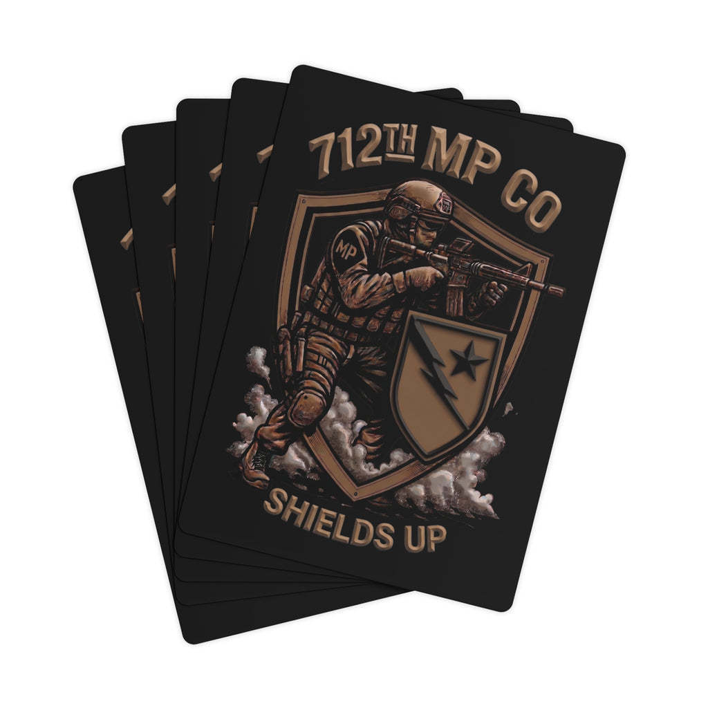 712th MP Co - Shields Up - Poker Cards