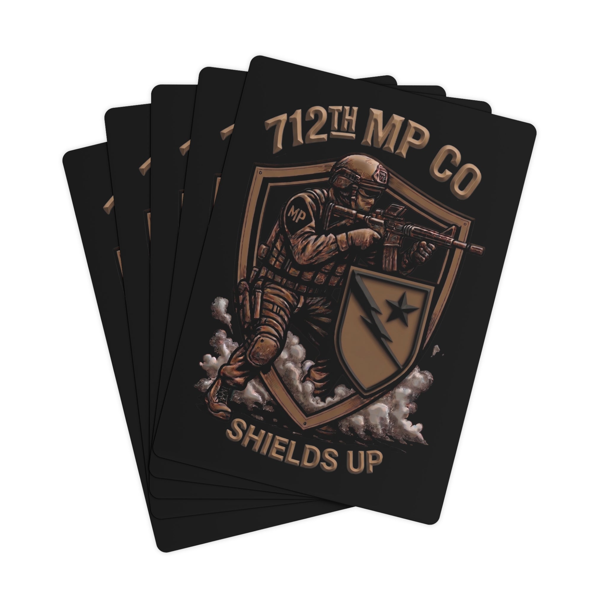 712th MP Co - Shields Up - Poker Cards