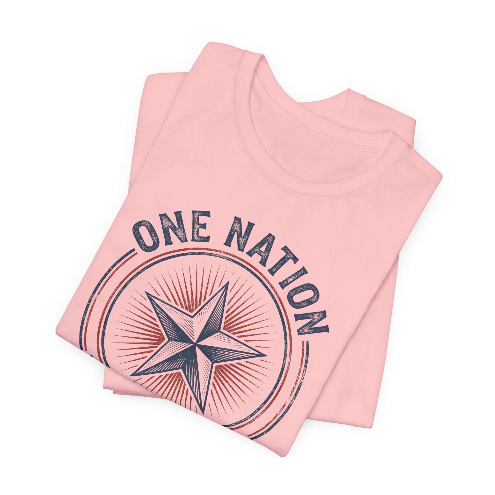 One Nation Under God T-Shirt | Patriotic Christian Faith Americana Star Graphic Tee