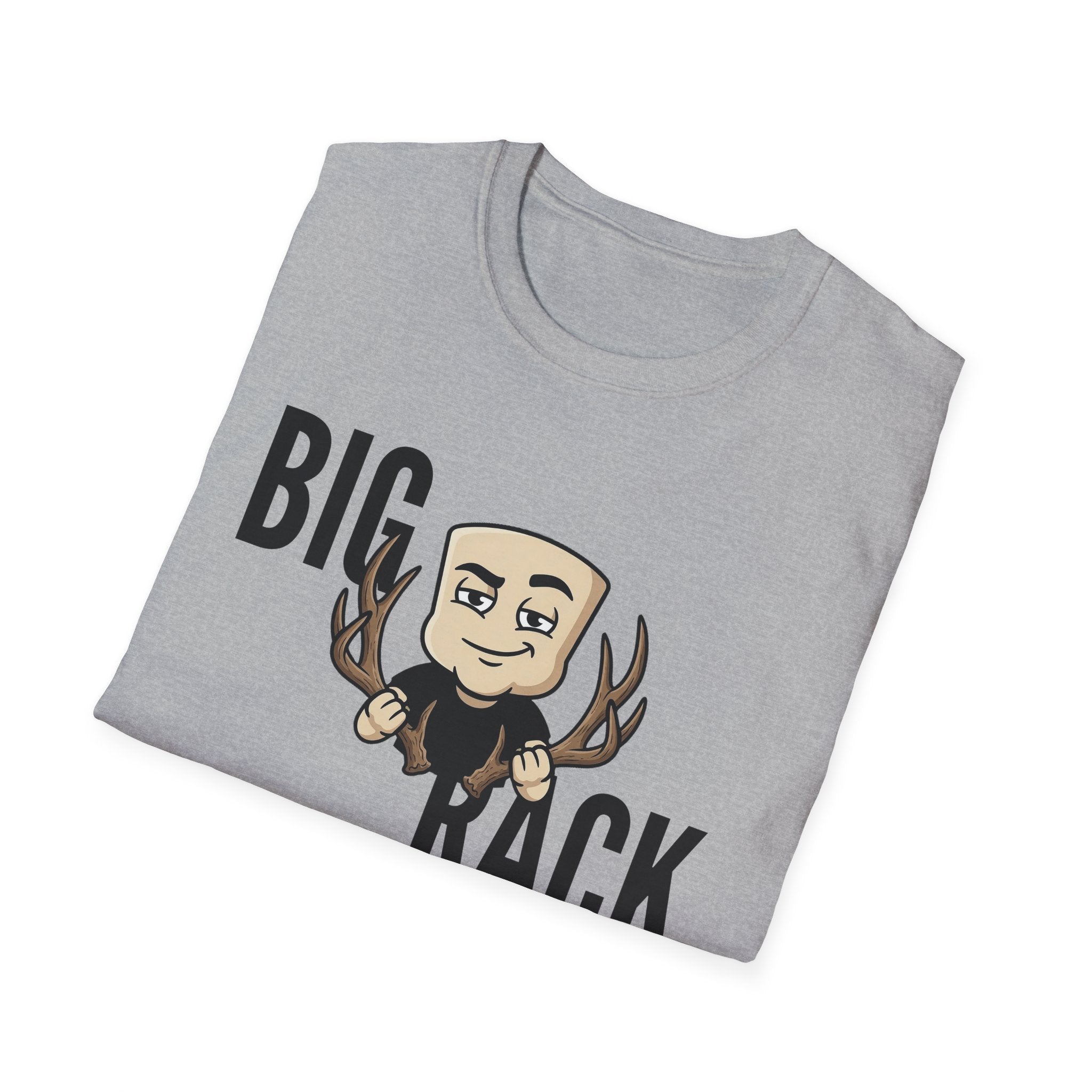 Big Rack T-Shirt, Funny Deer Hunting Tee, Buck Antler Hunter Gift Shirt, Sarcastic Outdoorsman Humor Tee for Men & Women