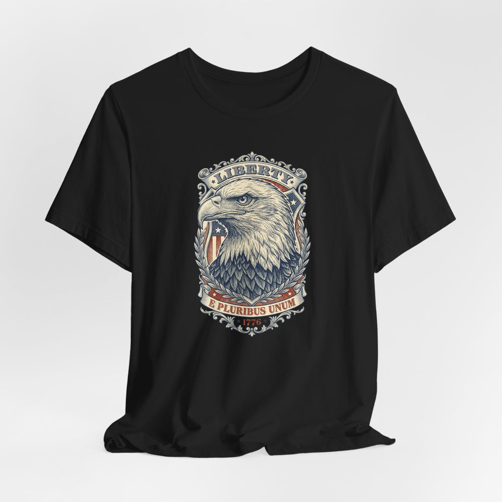 Liberty Bald Eagle tee | Eagle Head Graphic Shirt, E Pluribus Unum design