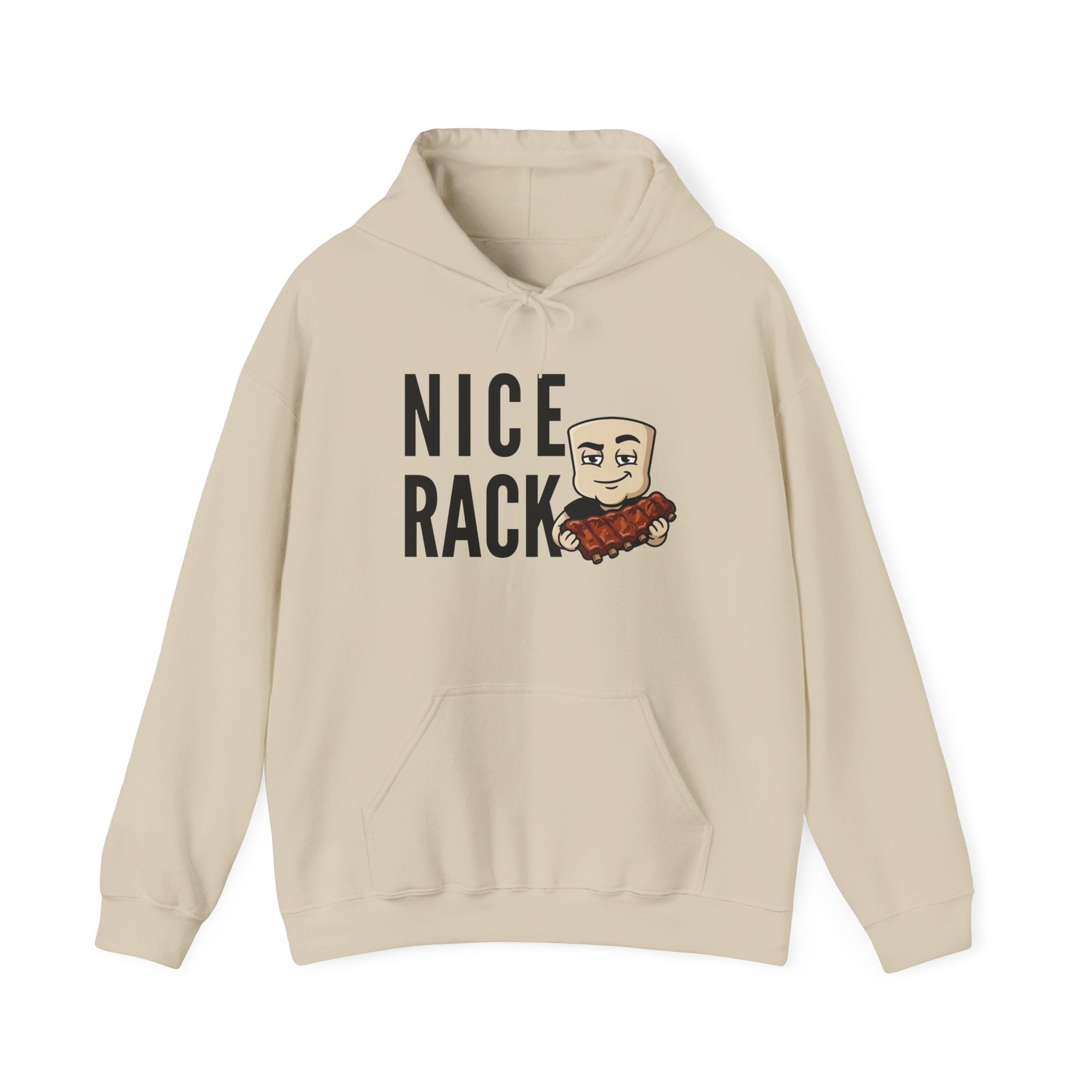 Nice Rack Hoodie | Funny BBQ Rib Graphic Adult Humor Naughty Novelty Sweatshirt Gift