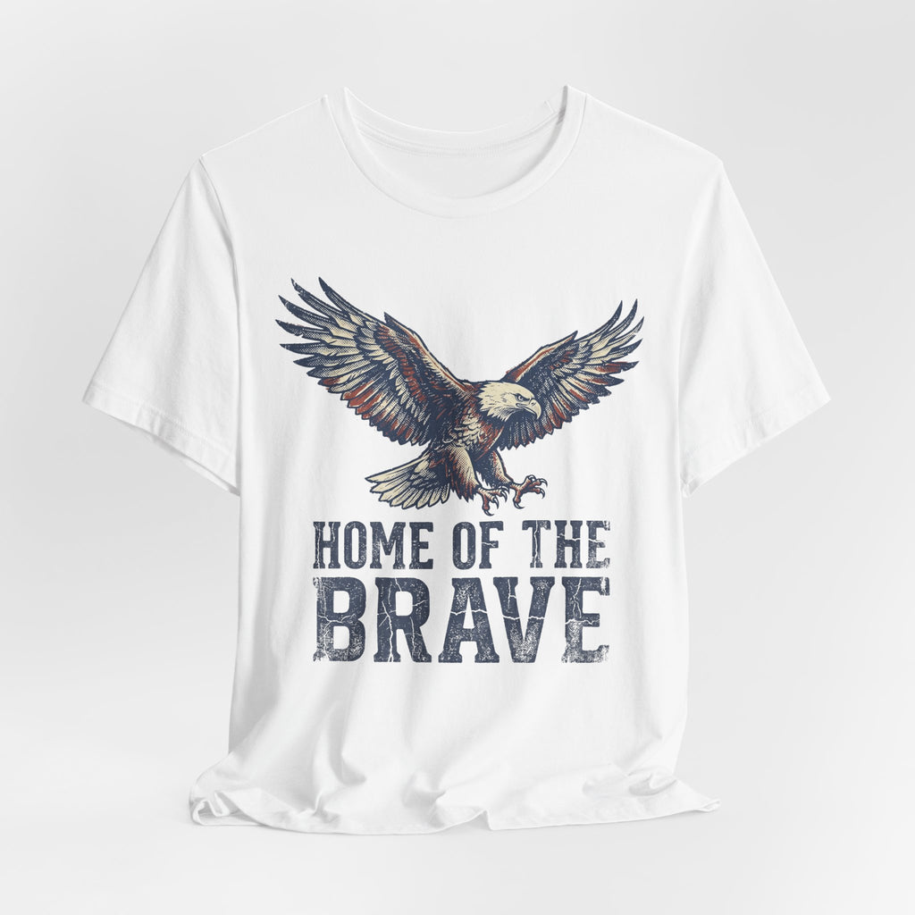 Home of the Brave Bald Eagle T-Shirt — Patriotic Americana Graphic Tee