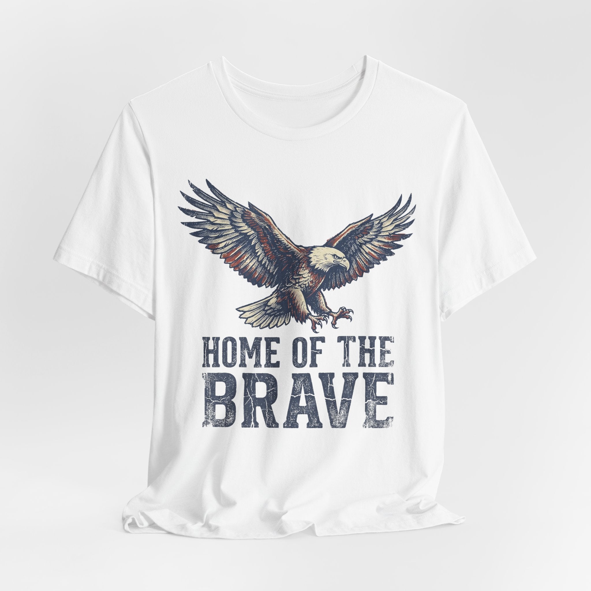 Home of the Brave Bald Eagle T-Shirt — Patriotic Americana Graphic Tee