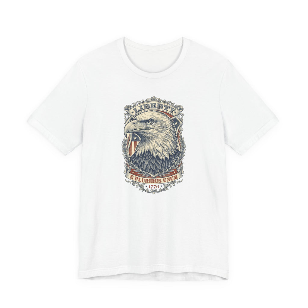 Liberty Bald Eagle tee | Eagle Head Graphic Shirt, E Pluribus Unum design