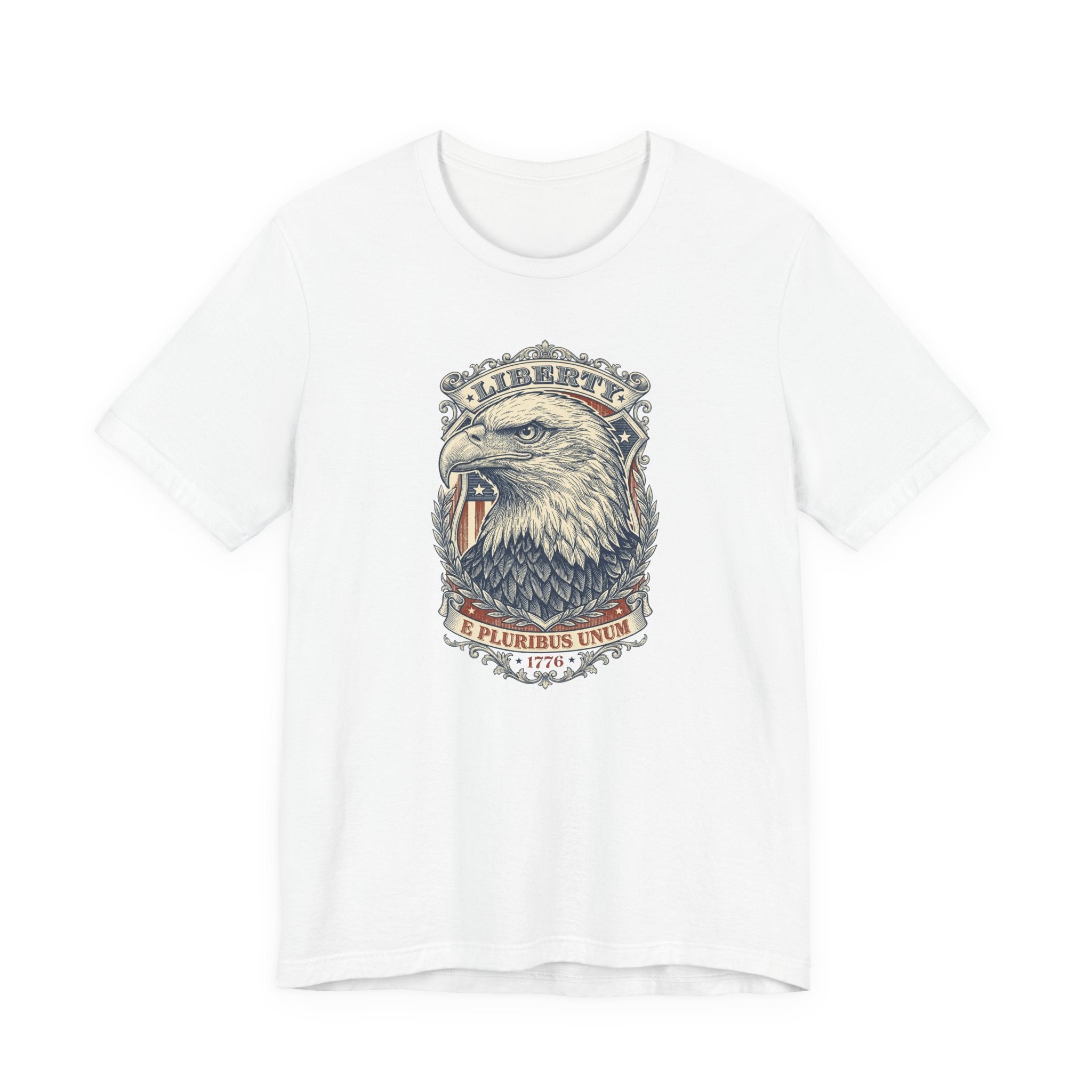 Liberty Bald Eagle tee | Eagle Head Graphic Shirt, E Pluribus Unum design