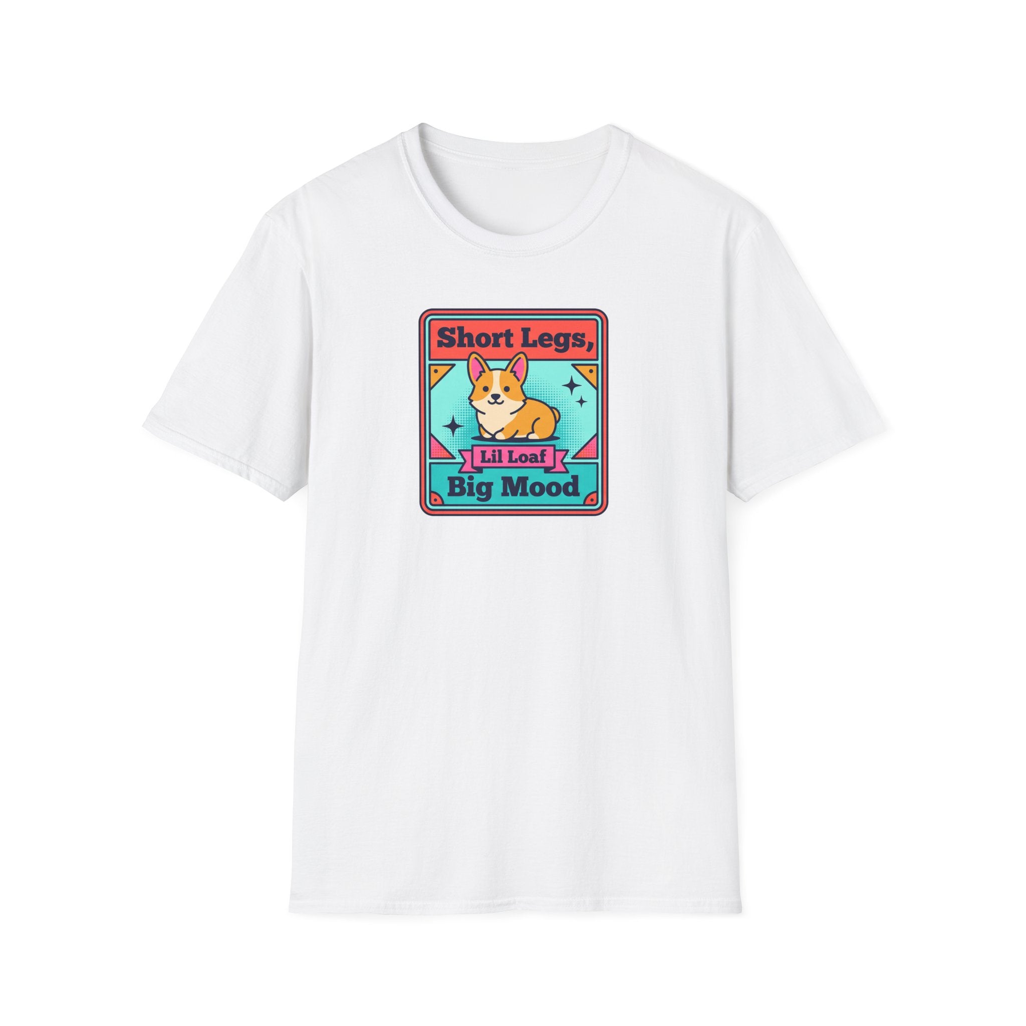 Funny Corgi T-Shirt | Short Legs Big Mood Cute Corgi Dog Graphic Tee | Corgi Lover Gift