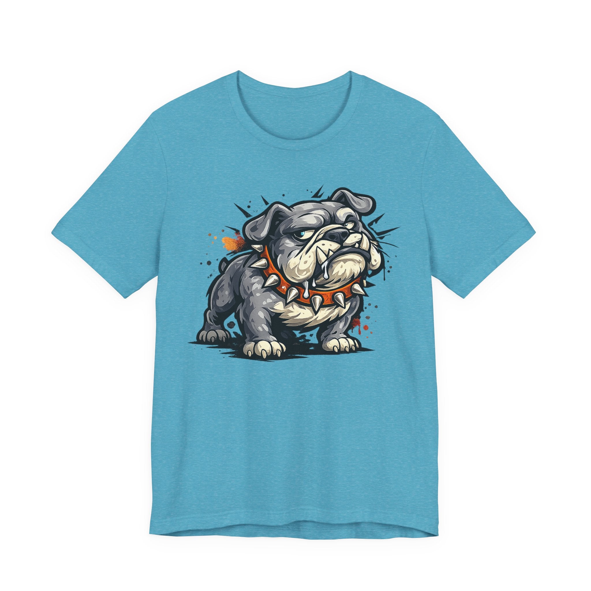 Bulldog Illustration Tee | Tough Cartoon Bulldog Graphic T-Shirt, Fierce Dog Art Unisex Gift