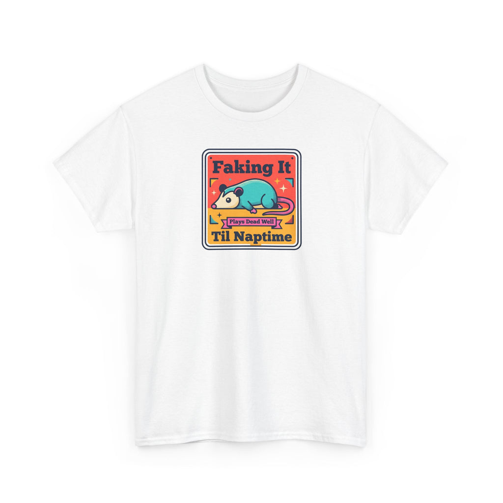 Faking It Til Naptime T-Shirt | Funny Sleeping Panda Tee | Cute Retro Humor Gift for Tired People