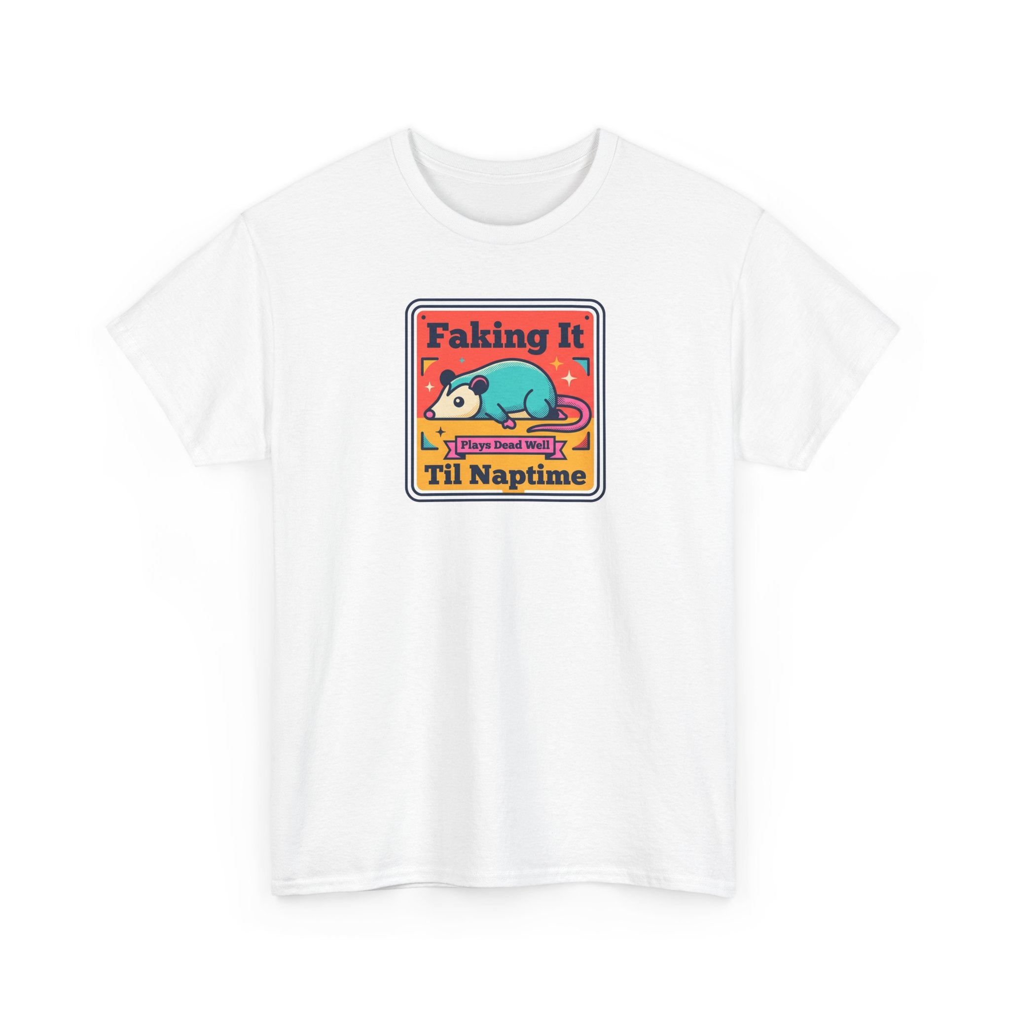 Faking It Til Naptime T-Shirt | Funny Sleeping Panda Tee | Cute Retro Humor Gift for Tired People