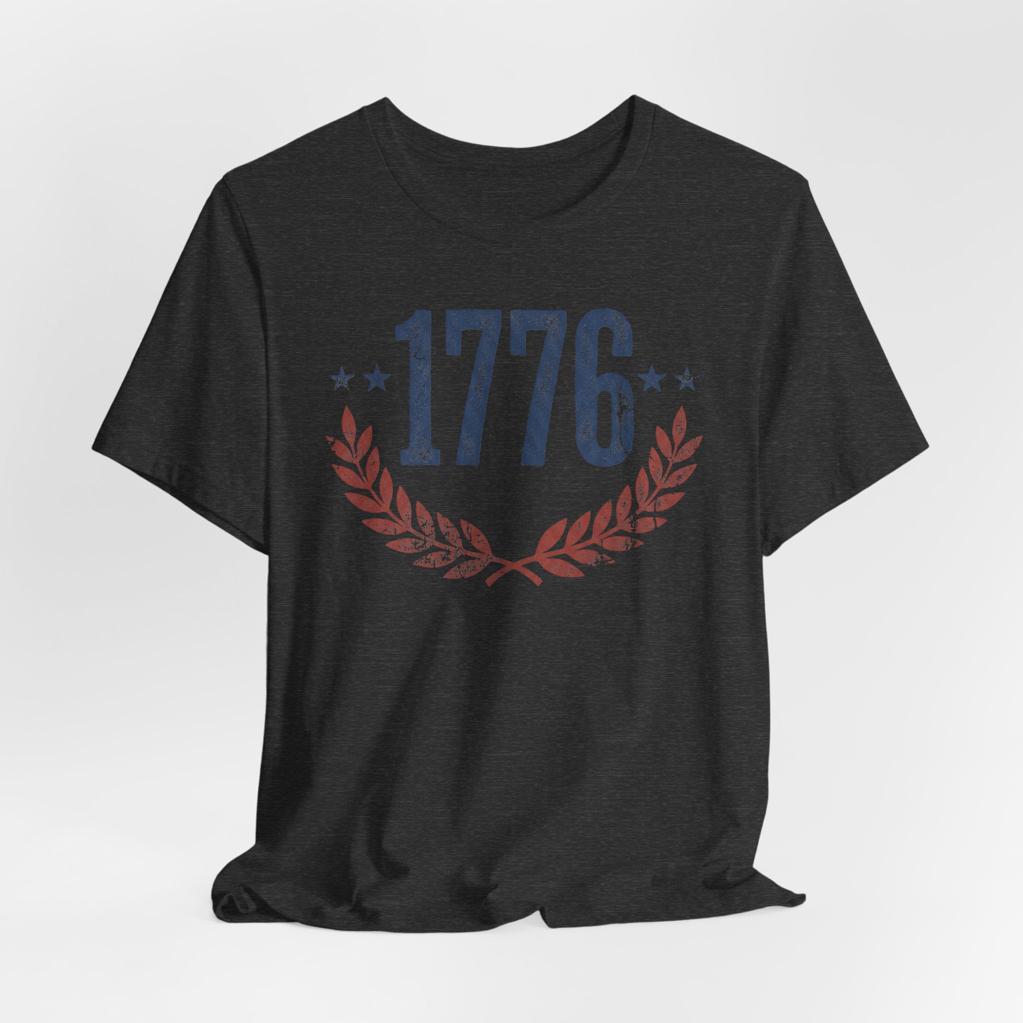 1776 Laurel Wreath T-Shirt | Patriotic American Revolution History Independence Day Graphic Tee