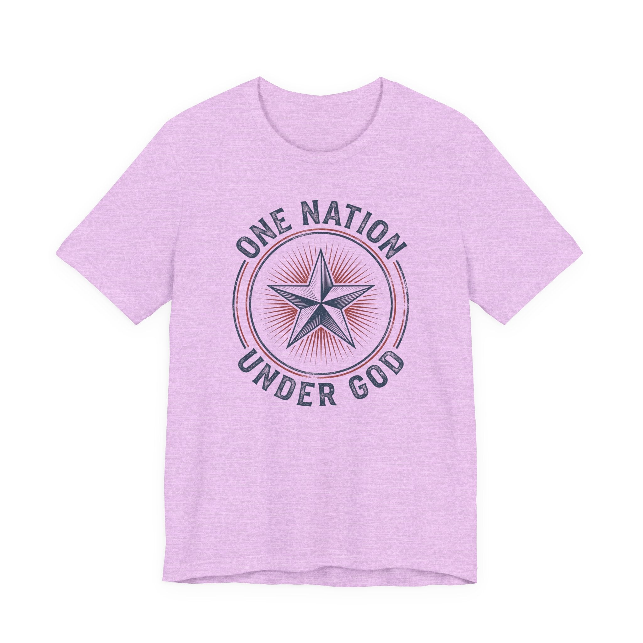 One Nation Under God T-Shirt | Patriotic Christian Faith Americana Star Graphic Tee