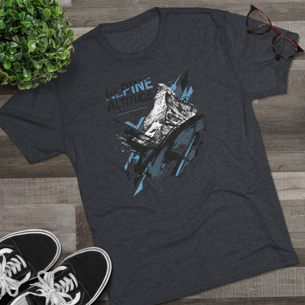 Alpine Altitude T-Shirt Mountain Peak Illustration Graphic Tee Hiking Gift Outdoor Nature Adventure Unisex