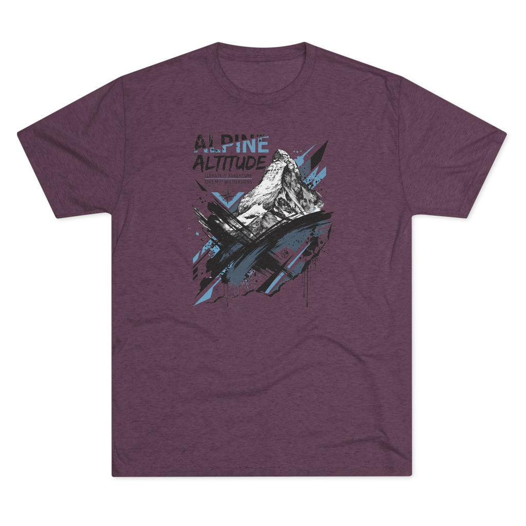 Alpine Altitude T-Shirt Mountain Peak Illustration Graphic Tee Hiking Gift Outdoor Nature Adventure Unisex