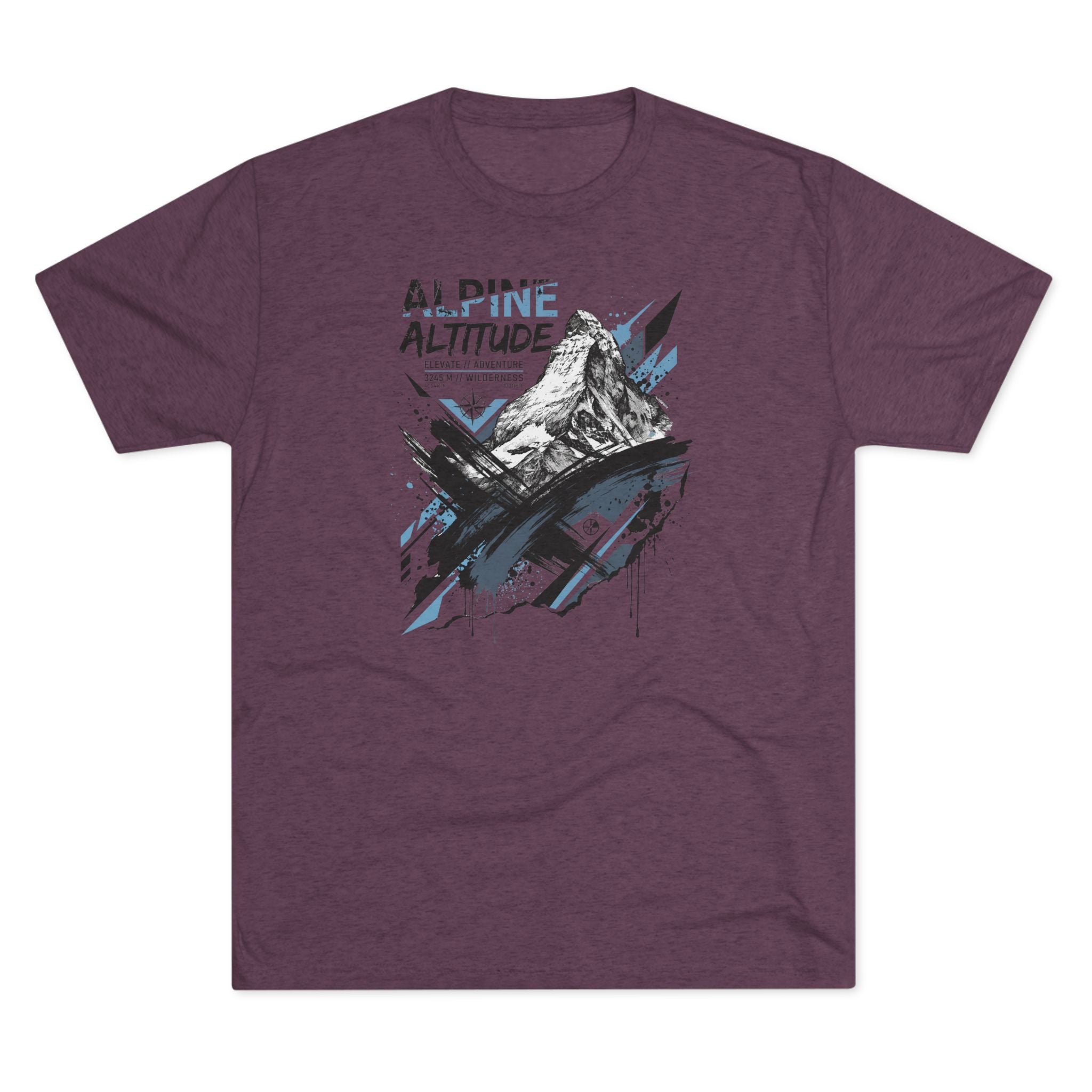 Alpine Altitude T-Shirt Mountain Peak Illustration Graphic Tee Hiking Gift Outdoor Nature Adventure Unisex