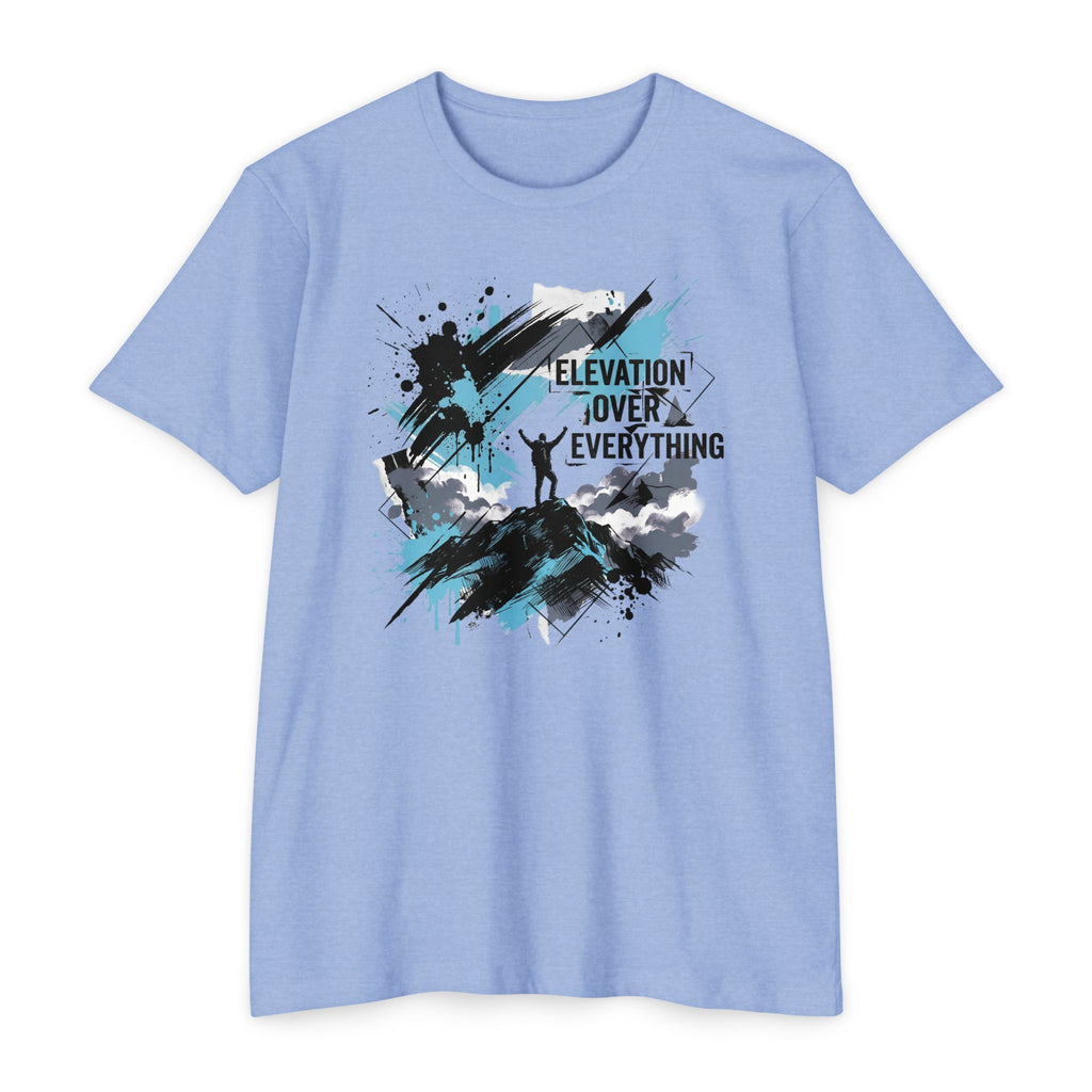 Mountain T-Shirt Elevation Over Everything Silhouette Graphic Tee Hiking Gift Outdoor Adventure Unisex