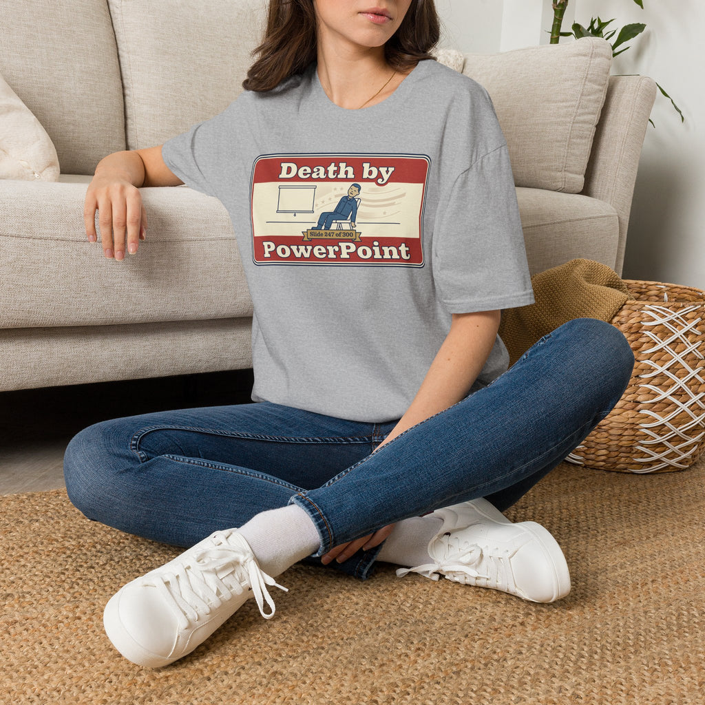 Death by PowerPoint T-Shirt | Funny Presentation Humor Tee