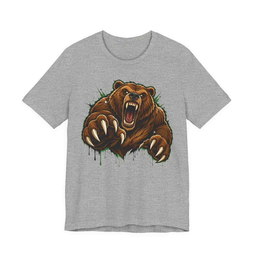 Roaring Grizzly Bear Tee | Fierce Claw Illustration, Wild Animal Graphic Shirt, Unisex Gift