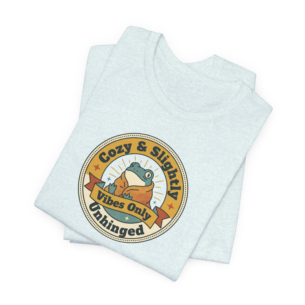 Cozy & Slightly Unhinged Vibes Only T-Shirt | Retro Sloth Graphic Tee