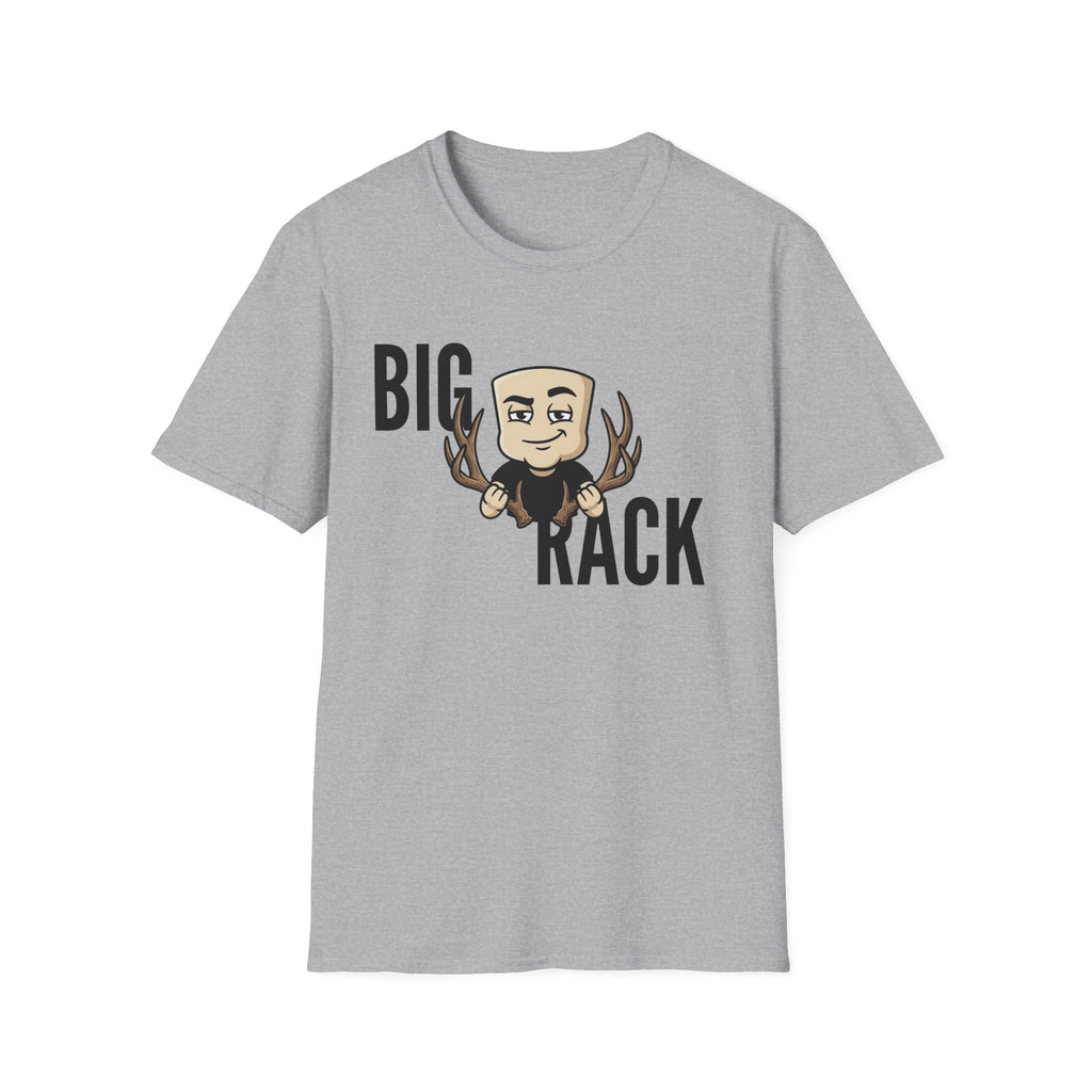 Big Rack T-Shirt, Funny Deer Hunting Tee, Buck Antler Hunter Gift Shirt, Sarcastic Outdoorsman Humor Tee for Men & Women