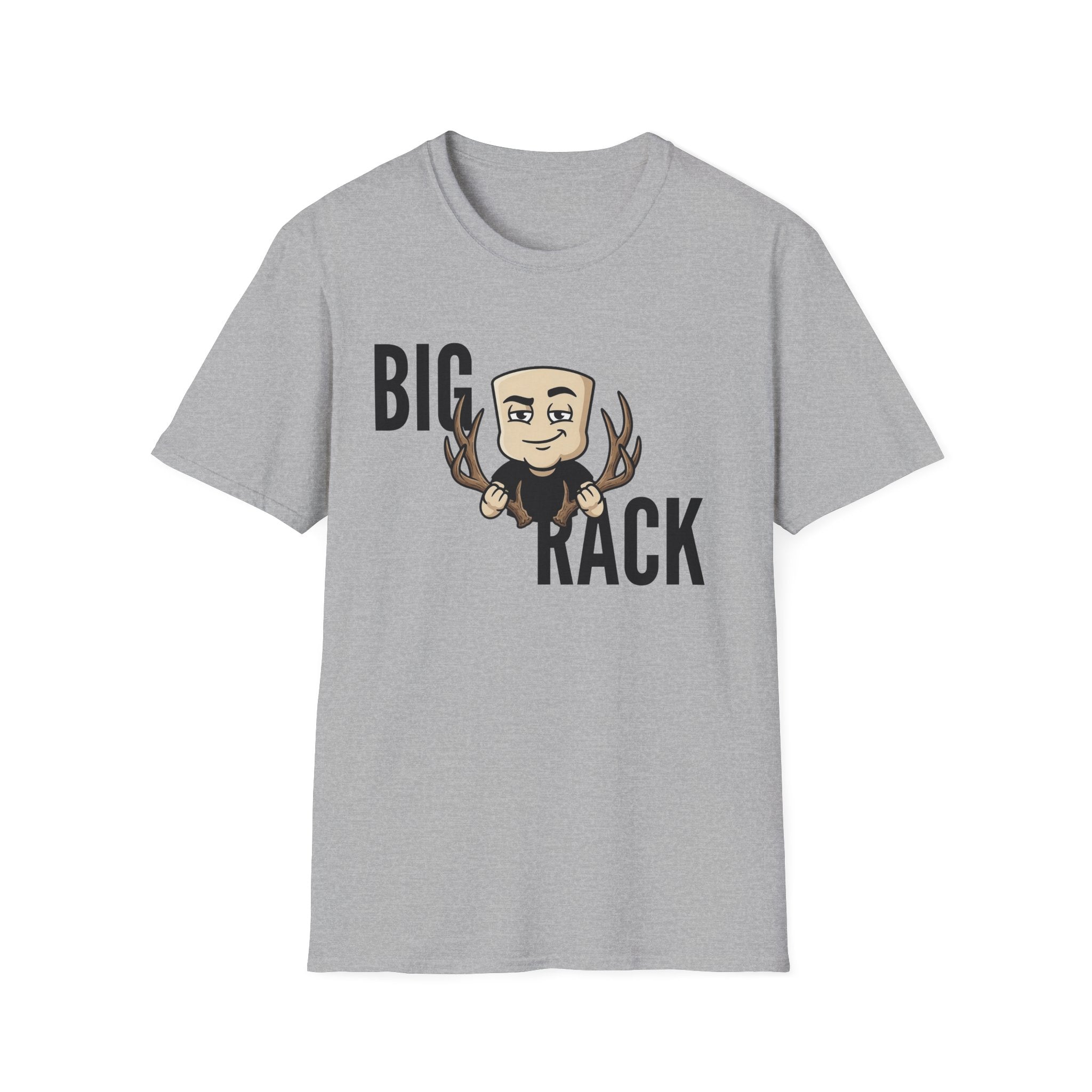 Big Rack T-Shirt, Funny Deer Hunting Tee, Buck Antler Hunter Gift Shirt, Sarcastic Outdoorsman Humor Tee for Men & Women