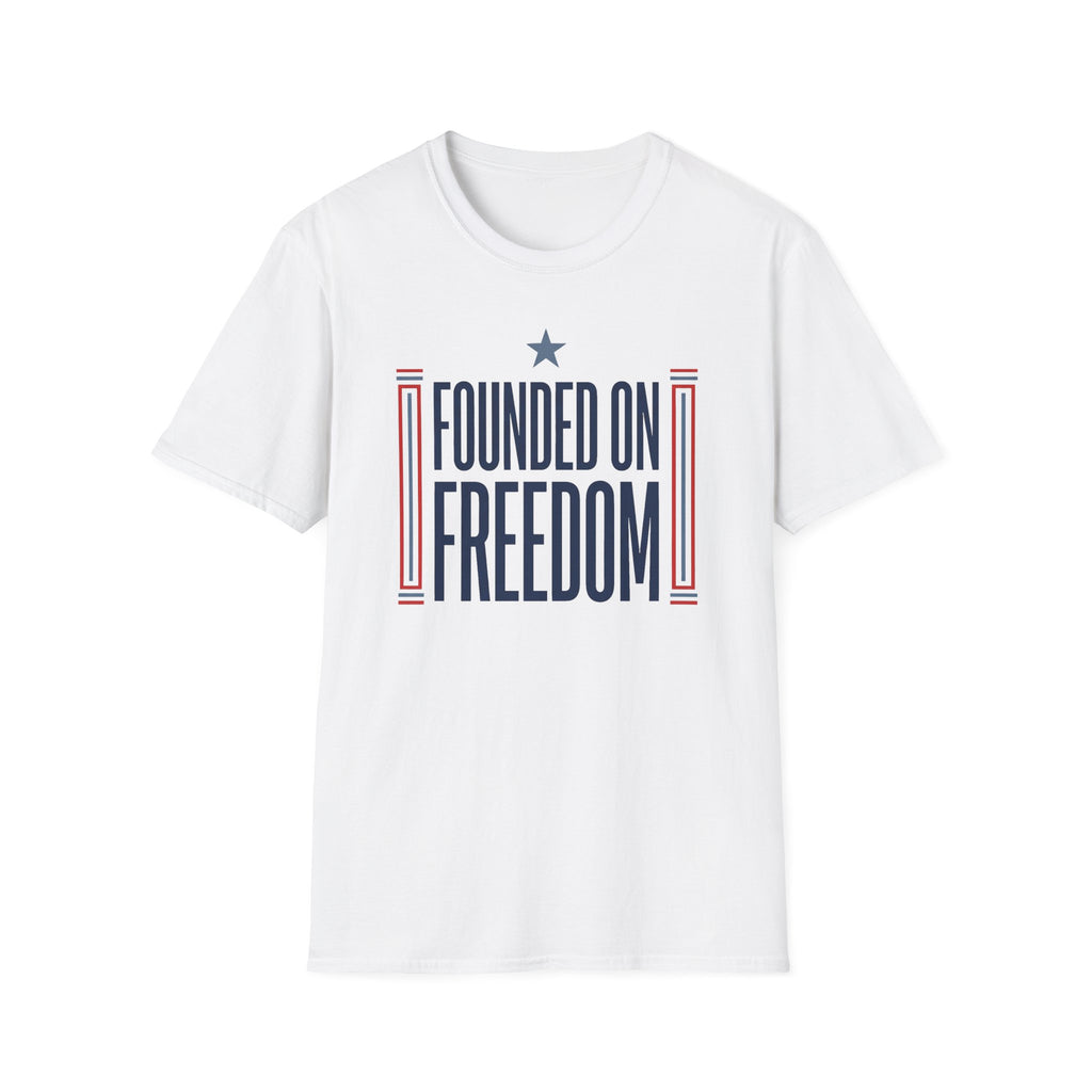 Founded on Freedom T-Shirt | Patriotic USA Shirt, 4th of July Gift, America Pride Tee, Unisex Patriotic Flag Graphic Tee
