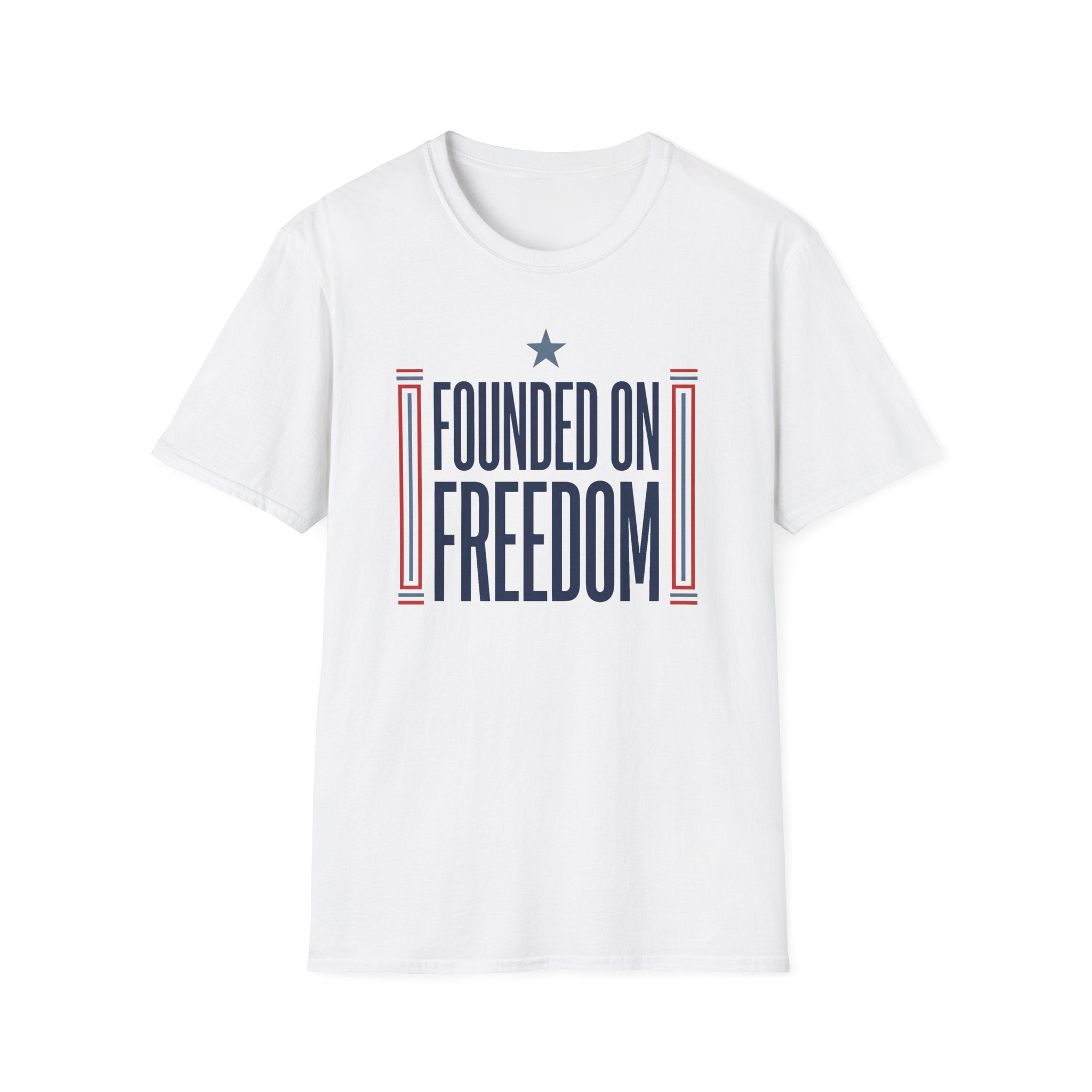 Founded on Freedom T-Shirt | Patriotic USA Shirt, 4th of July Gift, America Pride Tee, Unisex Patriotic Flag Graphic Tee