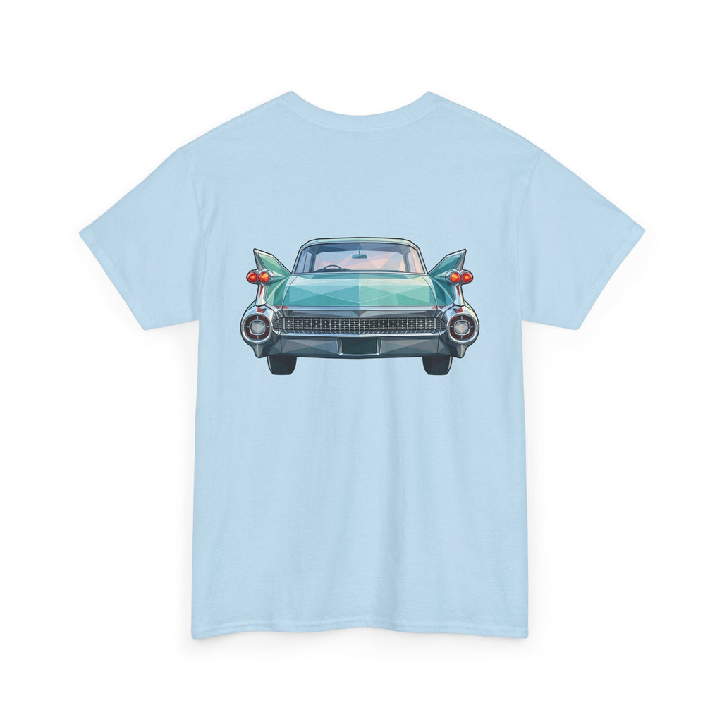 Classic Luxury Cruiser Car Tee | Big Fins Front & Rear Car Illustration