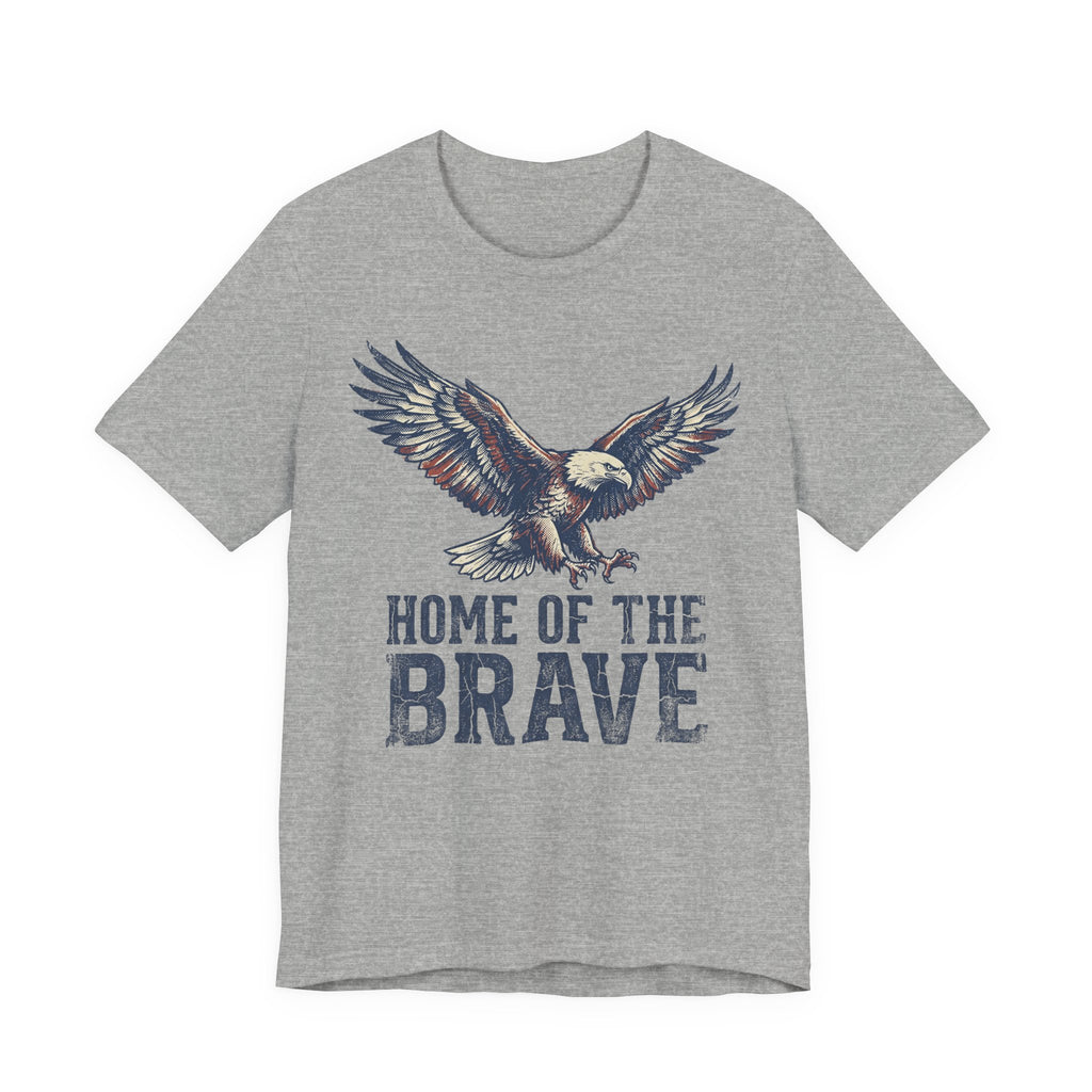 Home of the Brave Bald Eagle T-Shirt — Patriotic Americana Graphic Tee