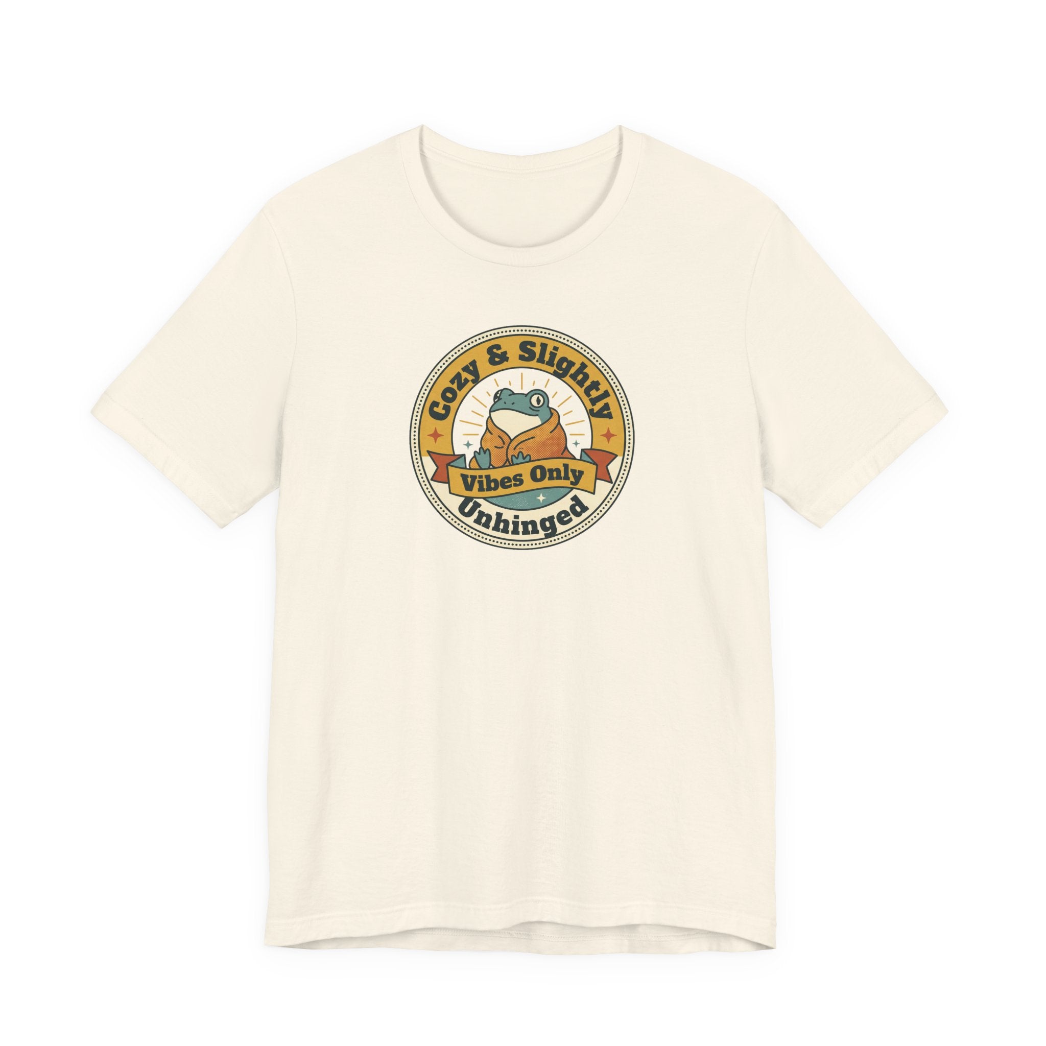 Cozy & Slightly Unhinged Vibes Only T-Shirt | Retro Sloth Graphic Tee