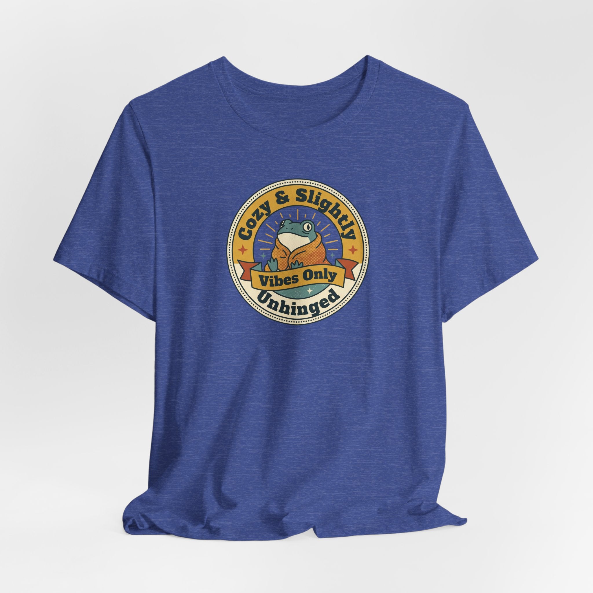 Cozy & Slightly Unhinged Vibes Only T-Shirt | Retro Sloth Graphic Tee