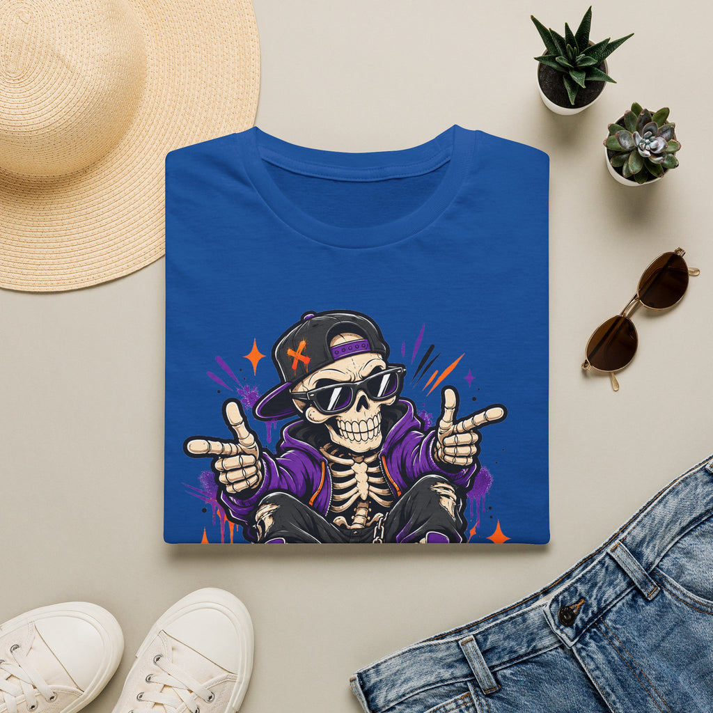 Bone To Be Wild Skeleton DJ T-Shirt | Halloween Skull Graphic Tee | Spooky Music Lover Shirt | Funny Skeleton Gift | Halloween Tee