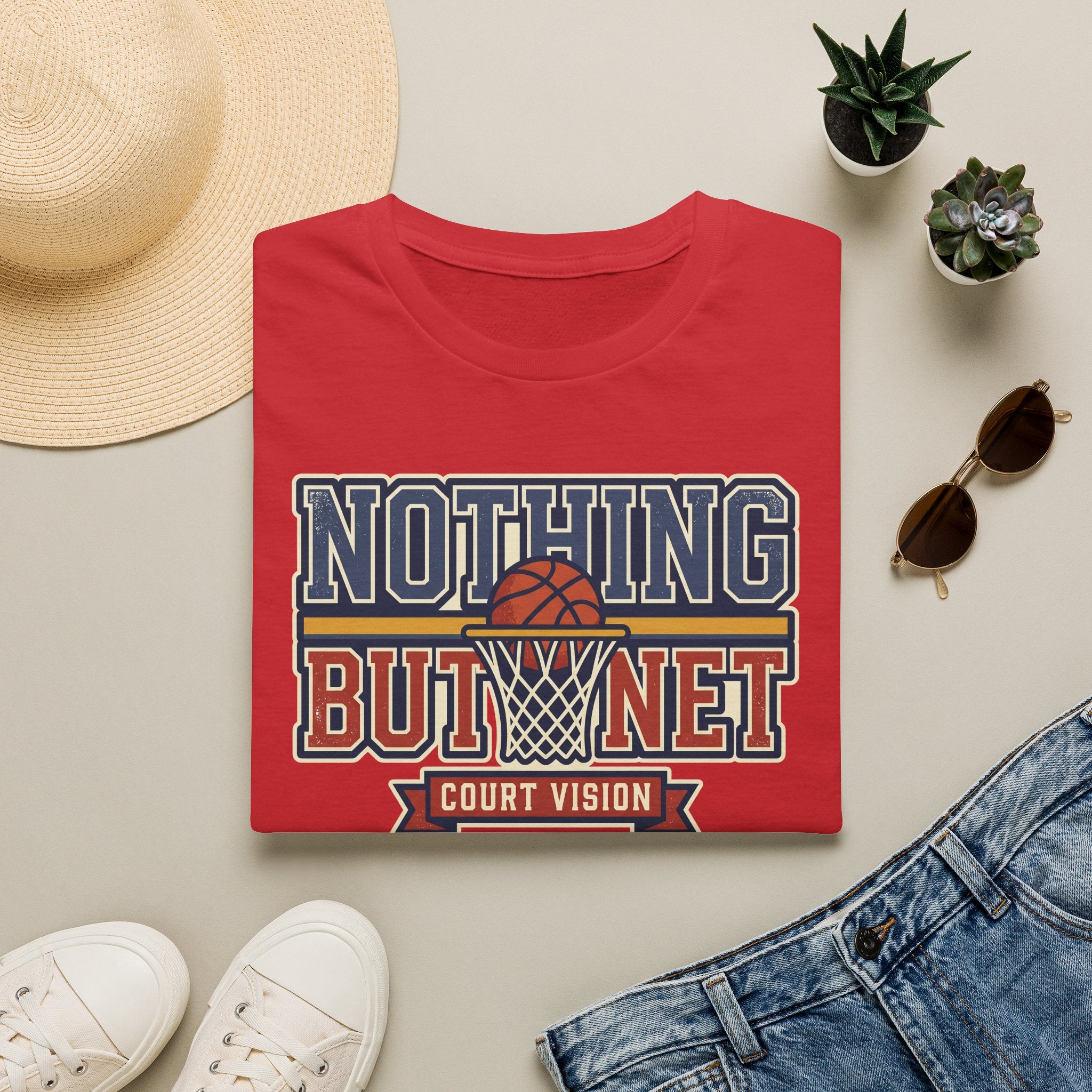 Basketball T-Shirt | Retro Hoops Court Vision Graphic Tee