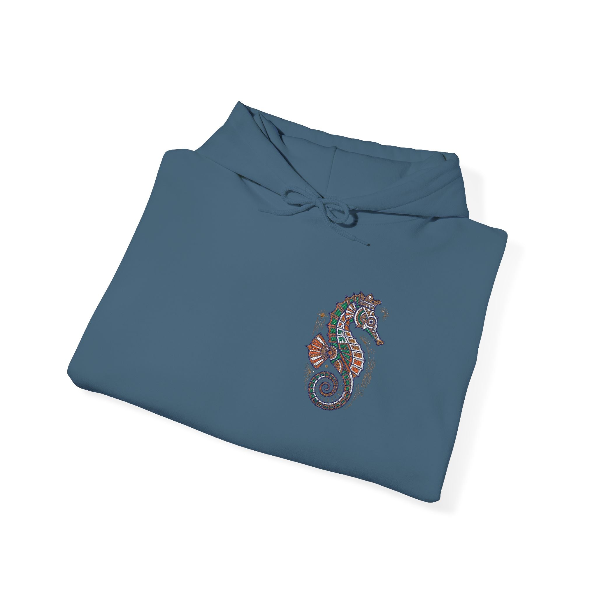 Floral Seahorse Hoodie | Botanical Ocean Art Sweatshirt, Unisex Sea Life Gift, Nautical Nature Pullover