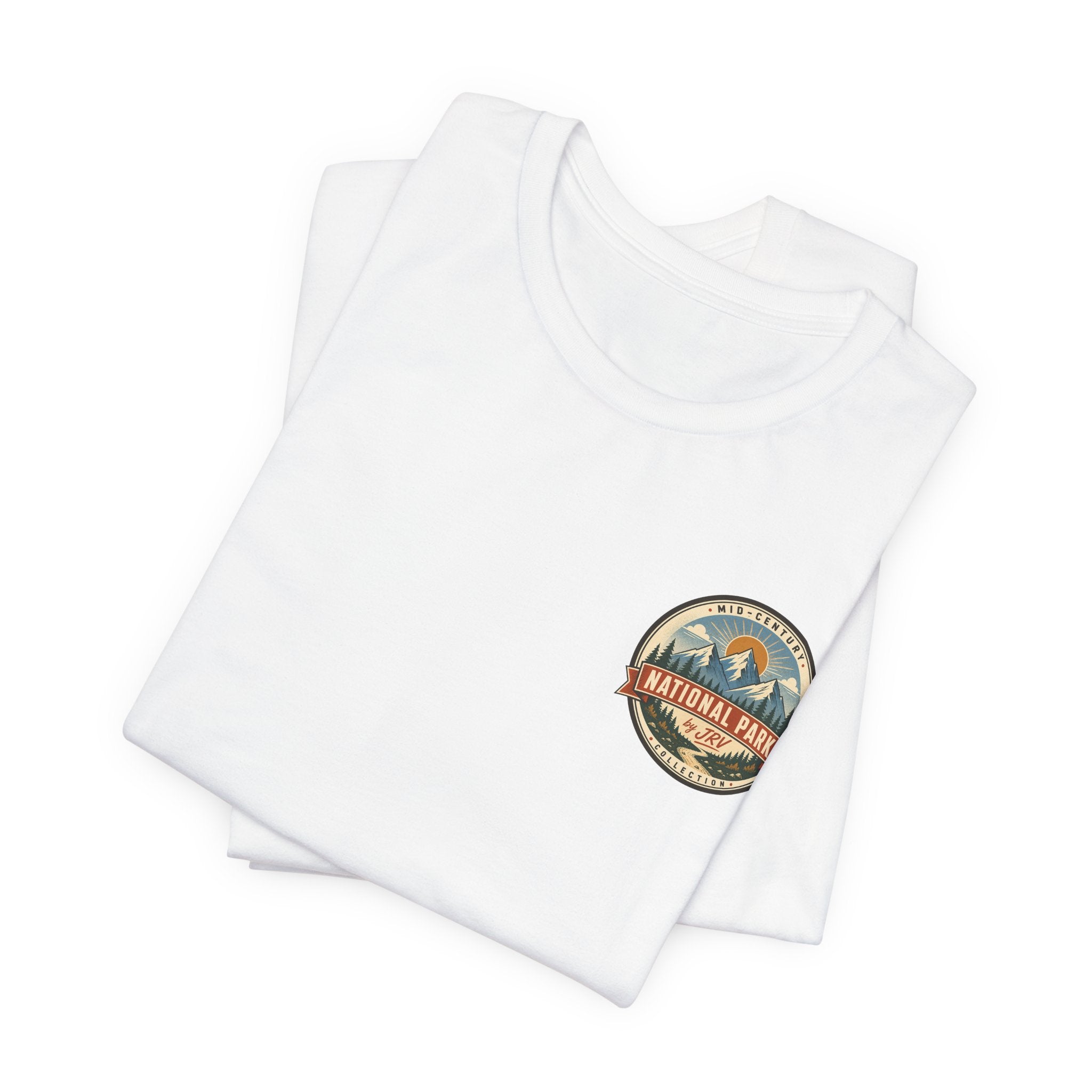White T-shirt with circular National Park badge logo on front