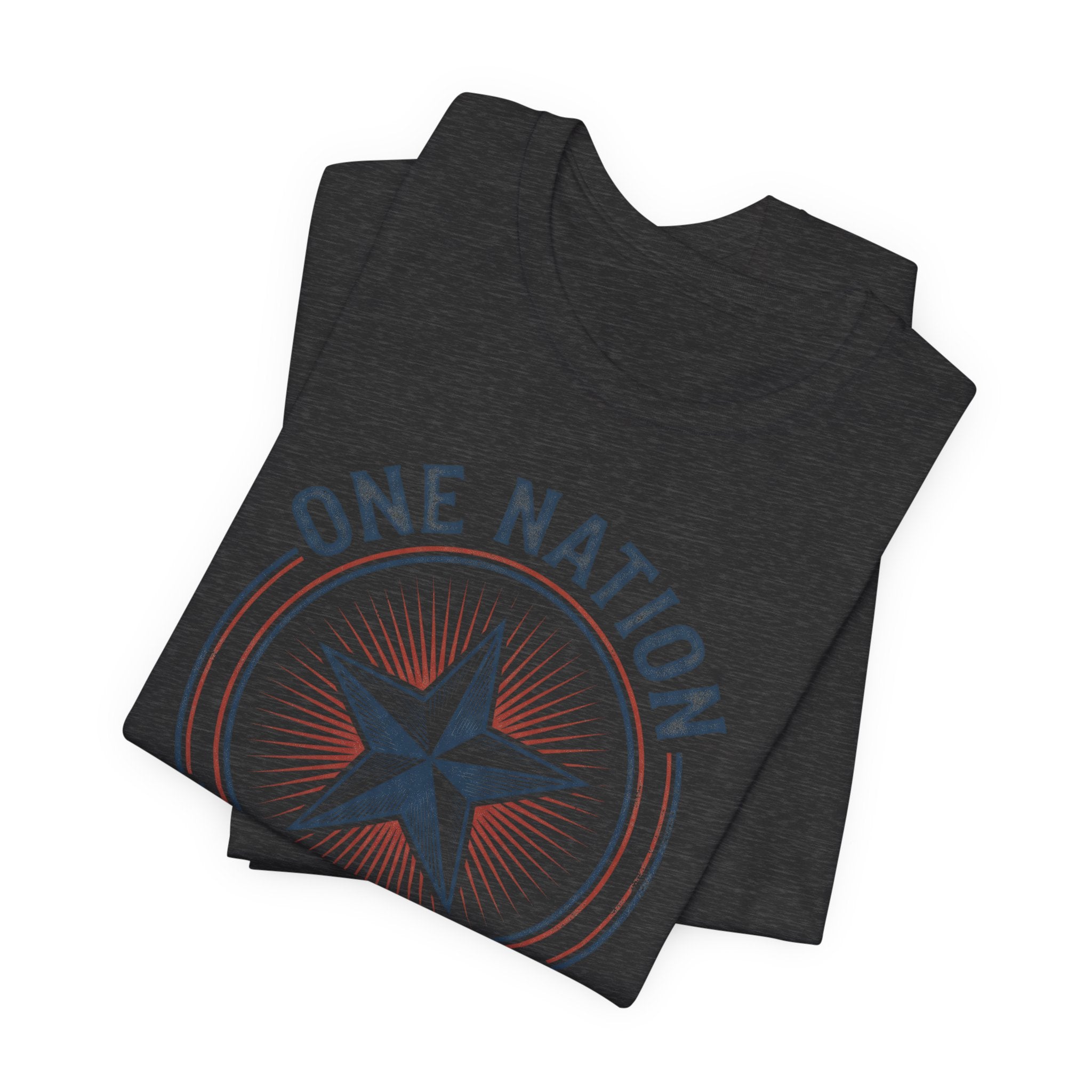One Nation Under God T-Shirt | Patriotic Christian Faith Americana Star Graphic Tee