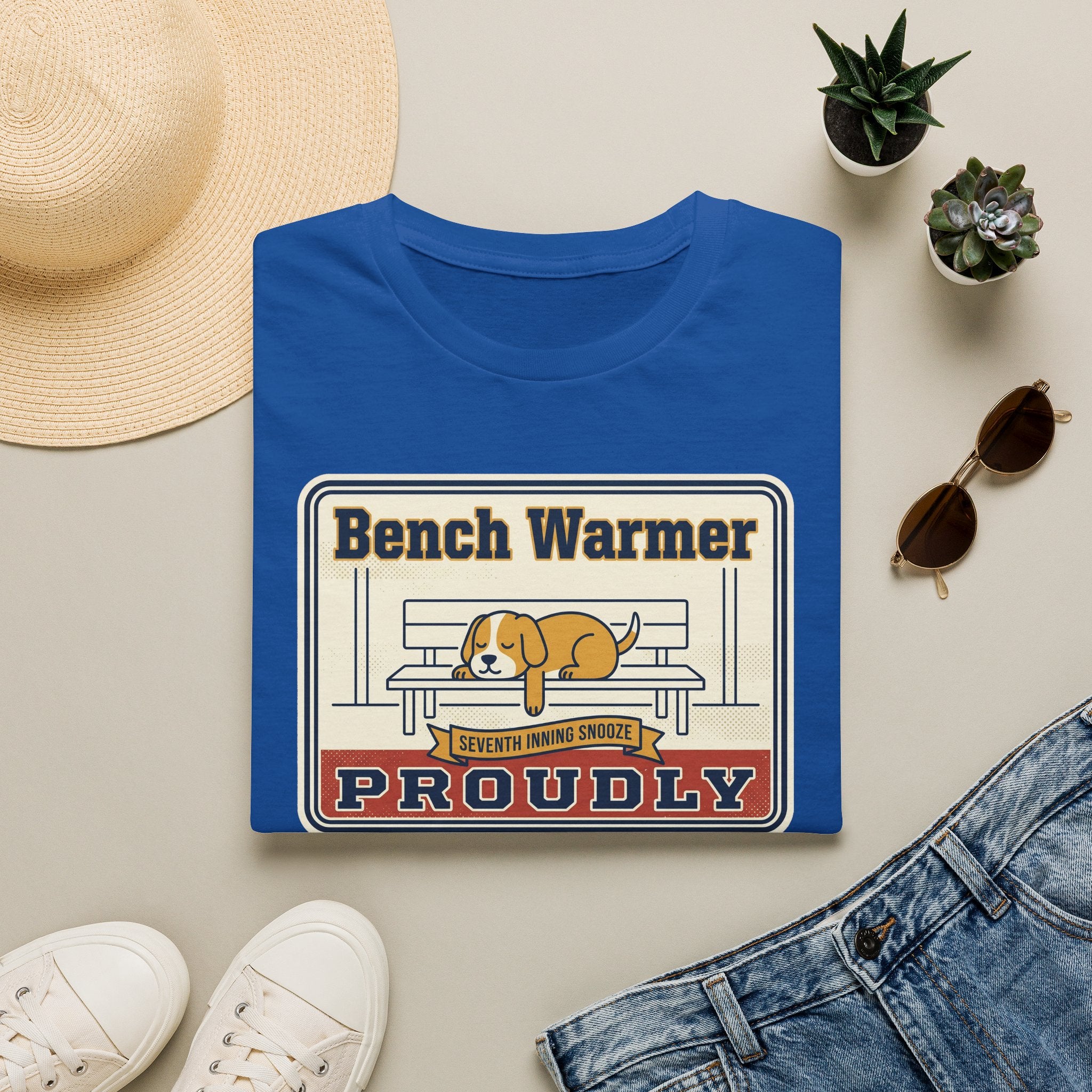 Funny Lazy Dog T-Shirt | Bench Warmer Sarcastic Humor Tee
