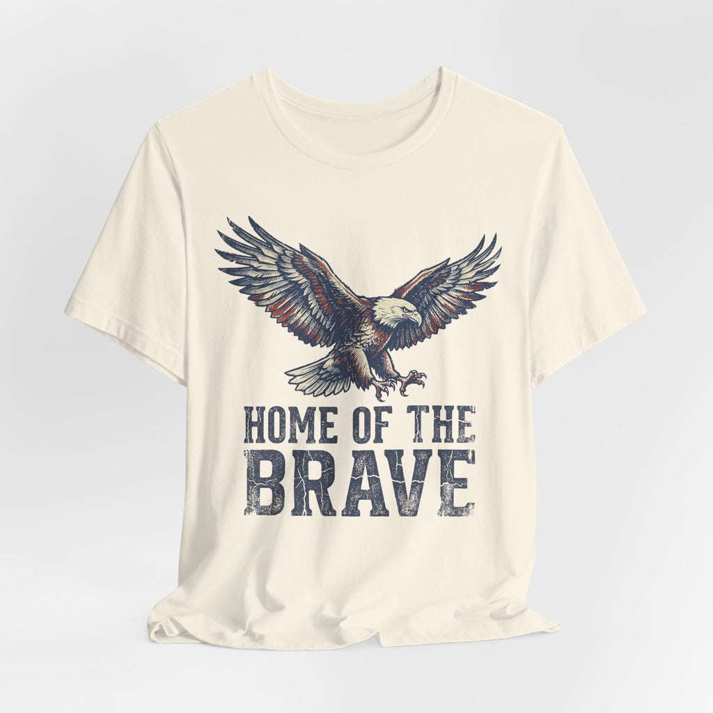 Home of the Brave Bald Eagle T-Shirt — Patriotic Americana Graphic Tee