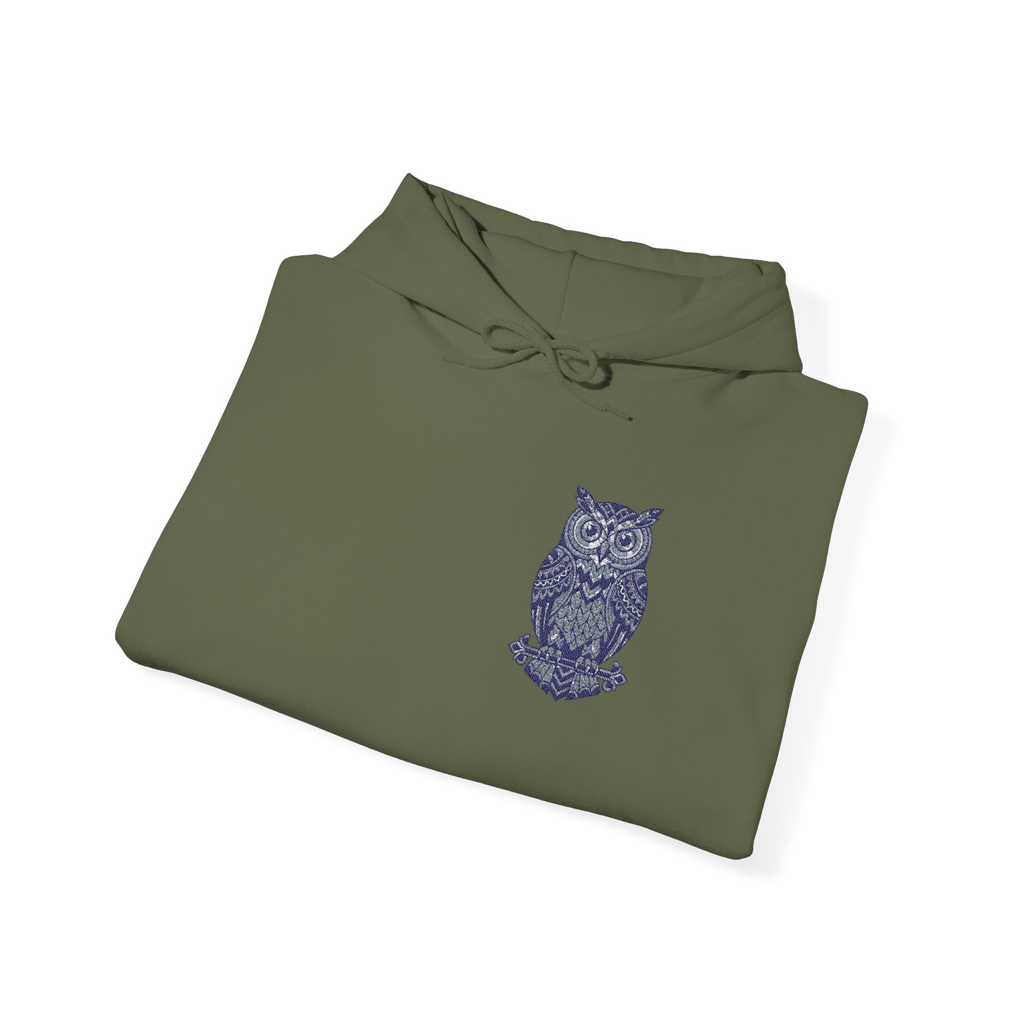 Floral Owl Hoodie | Botanical Bird Small Chest Print, Unisex Nature Sweatshirt, Owl Lover Gift Pullover