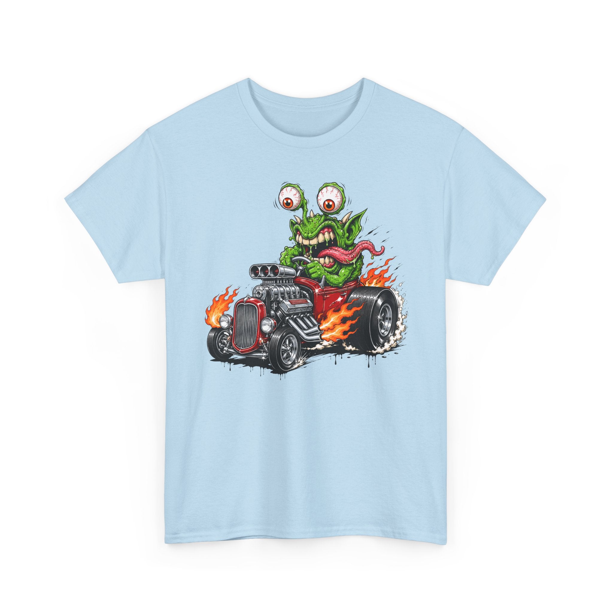 Wild-Eyed Monster Hot Rod Tee | Kustom Kulture Car Art, Unisex Retro Graphic T-Shirt Gift