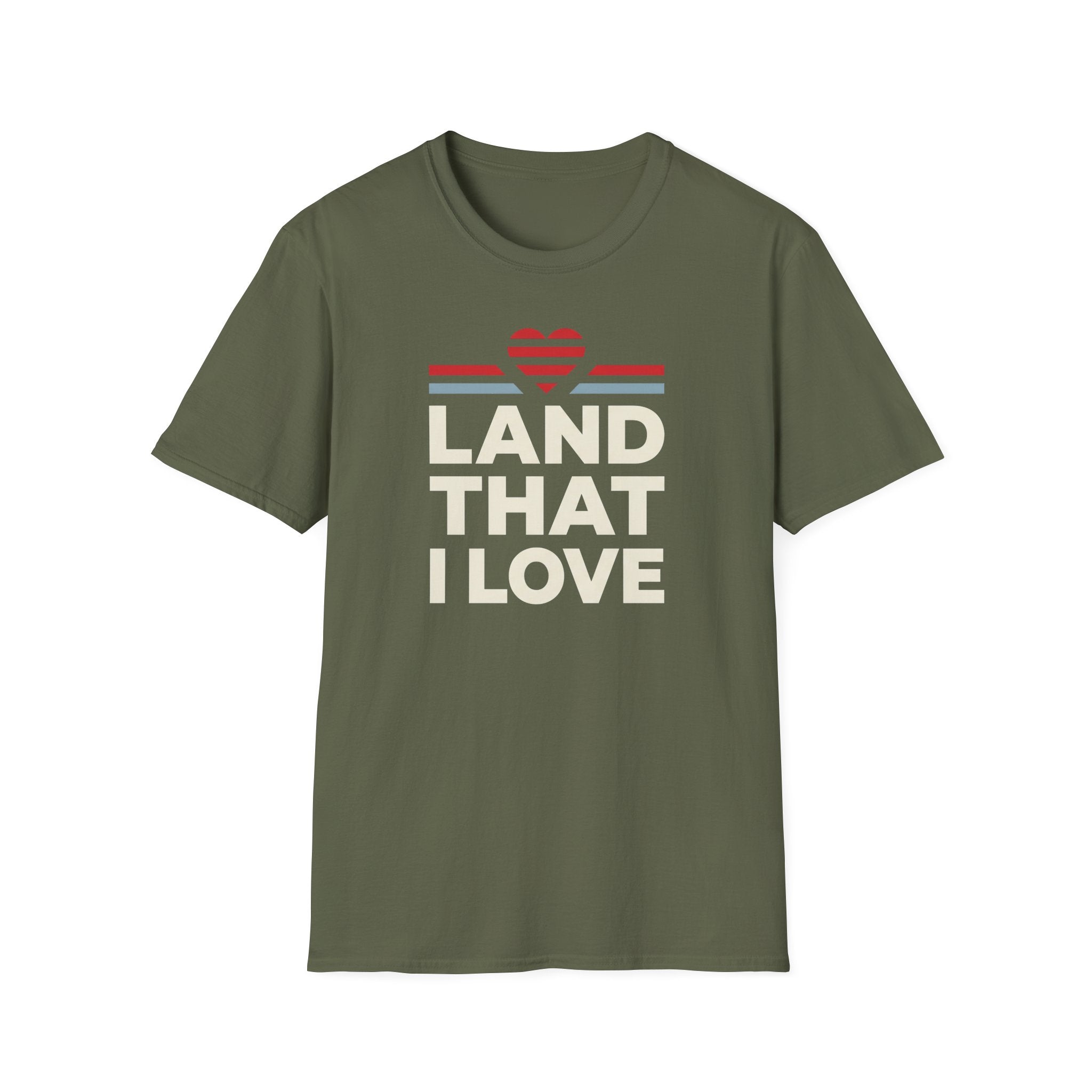 Land That I Love T-Shirt | Patriotic America Shirt, USA Heart Tee, 4th of July Gift, Patriotic Unisex Graphic Tee