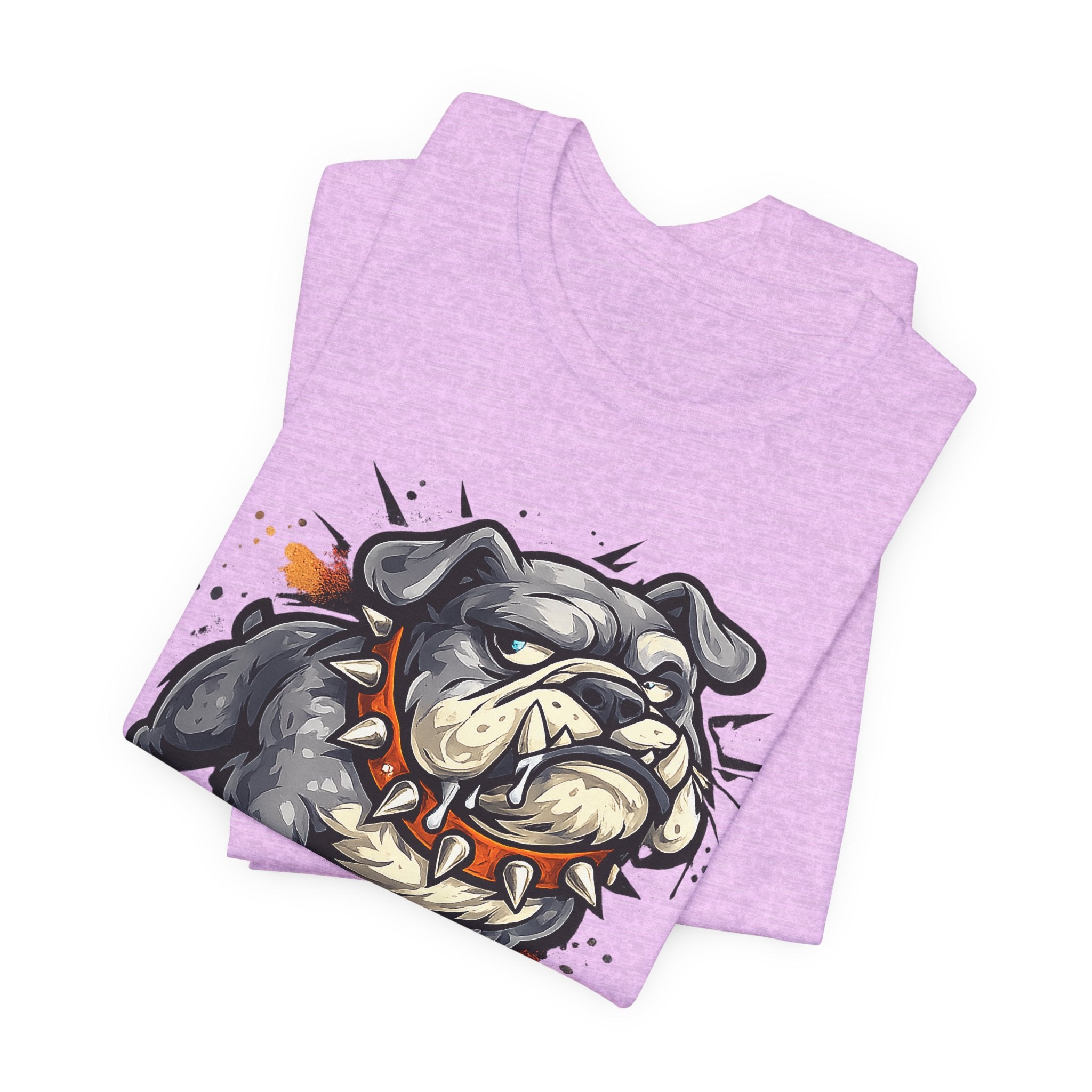 Bulldog Illustration Tee | Tough Cartoon Bulldog Graphic T-Shirt, Fierce Dog Art Unisex Gift