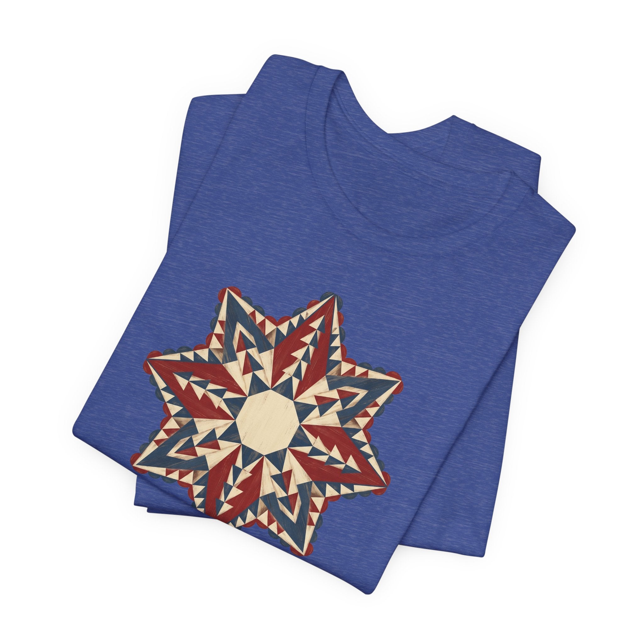 Southwestern Star Mandala Graphic Tee | Geometric Aztec Compass Boho Folk Art T-Shirt
