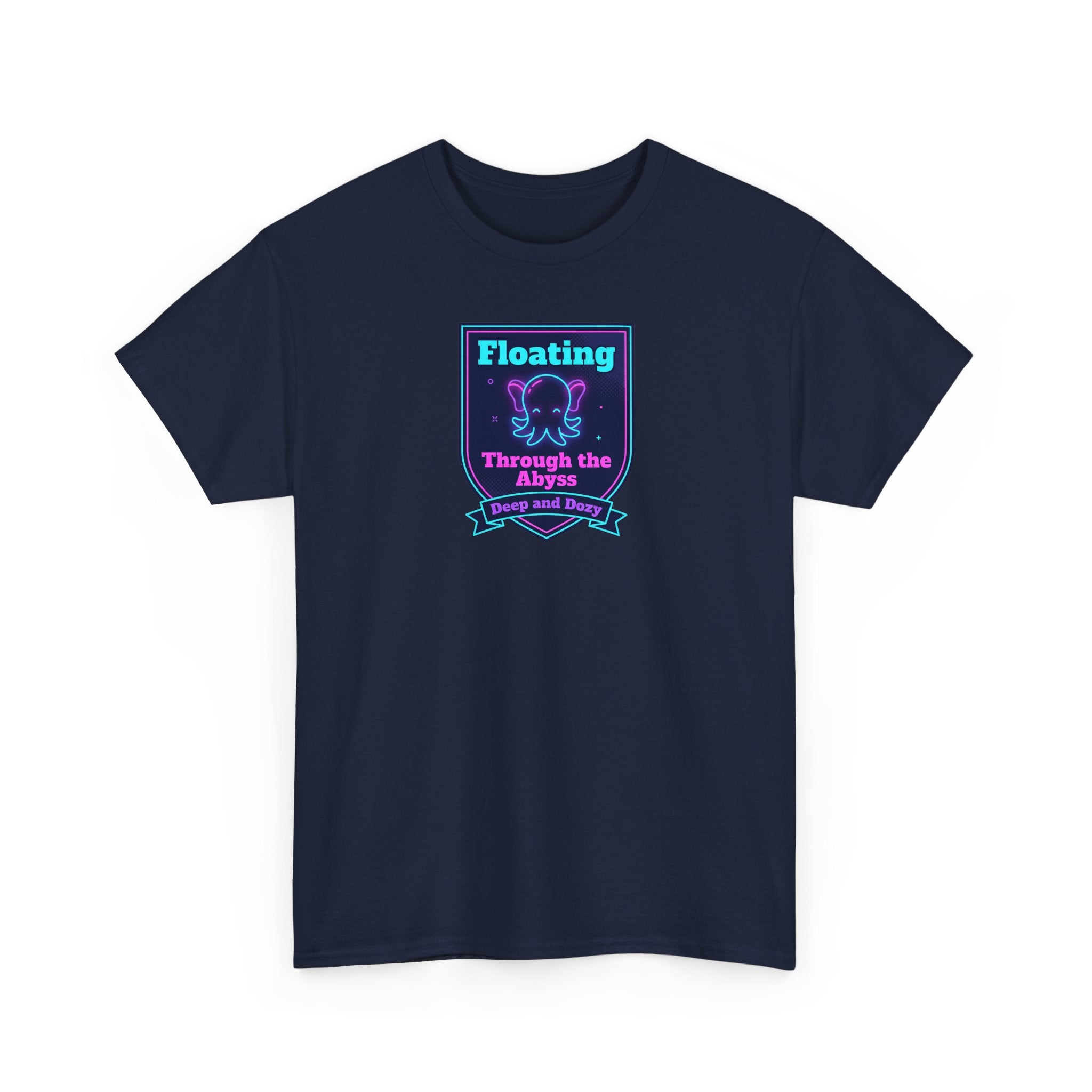 Floating Through the Abyss Tee | Neon Octopus Graphic