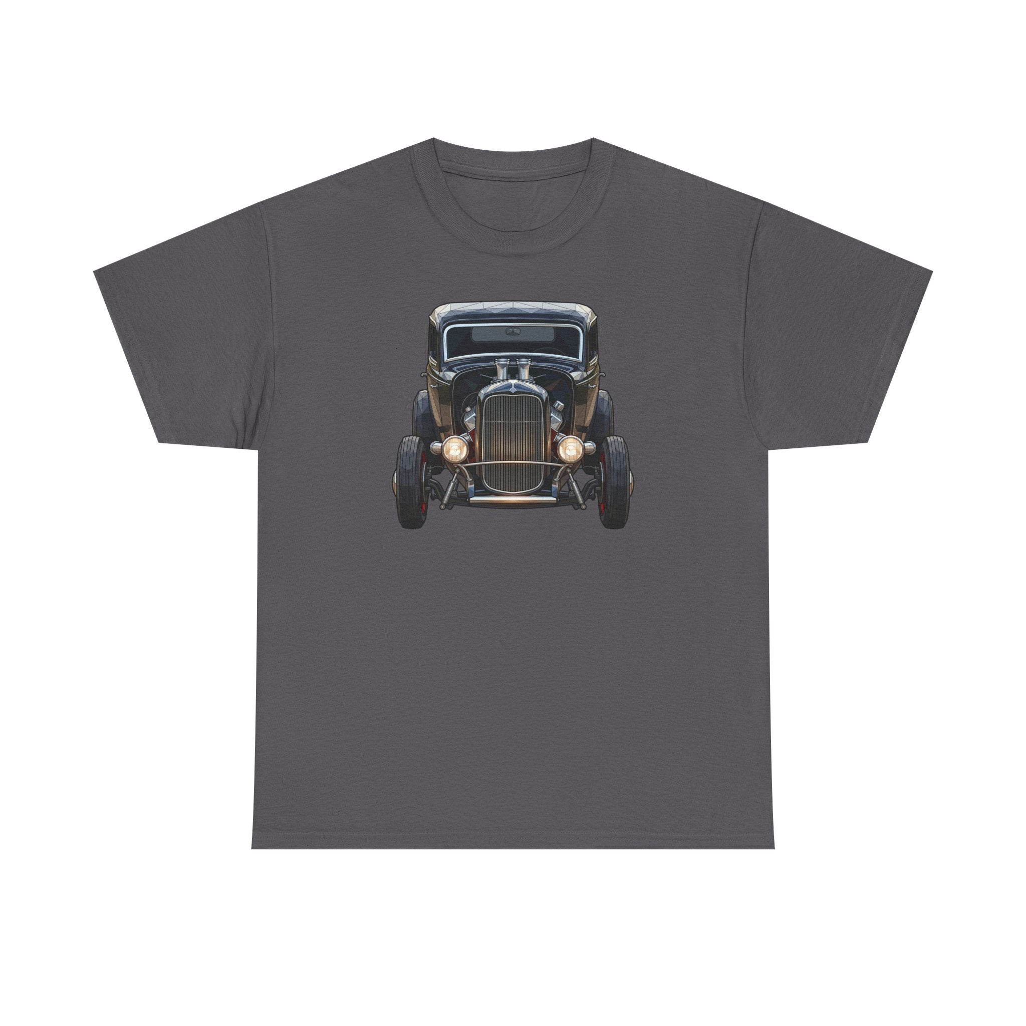 Vintage Hot Rod Front and Rear Tee | Classic Car Graphic Shirt
