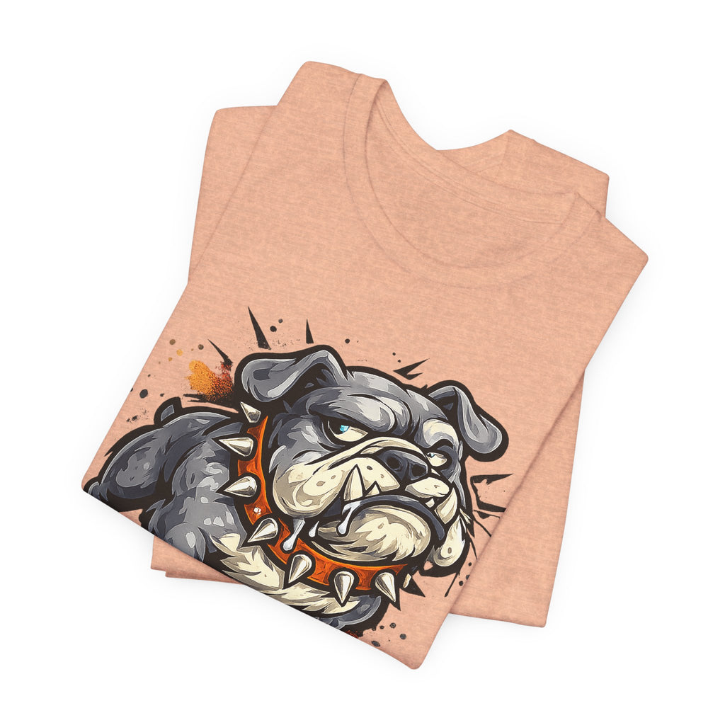 Bulldog Illustration Tee | Tough Cartoon Bulldog Graphic T-Shirt, Fierce Dog Art Unisex Gift